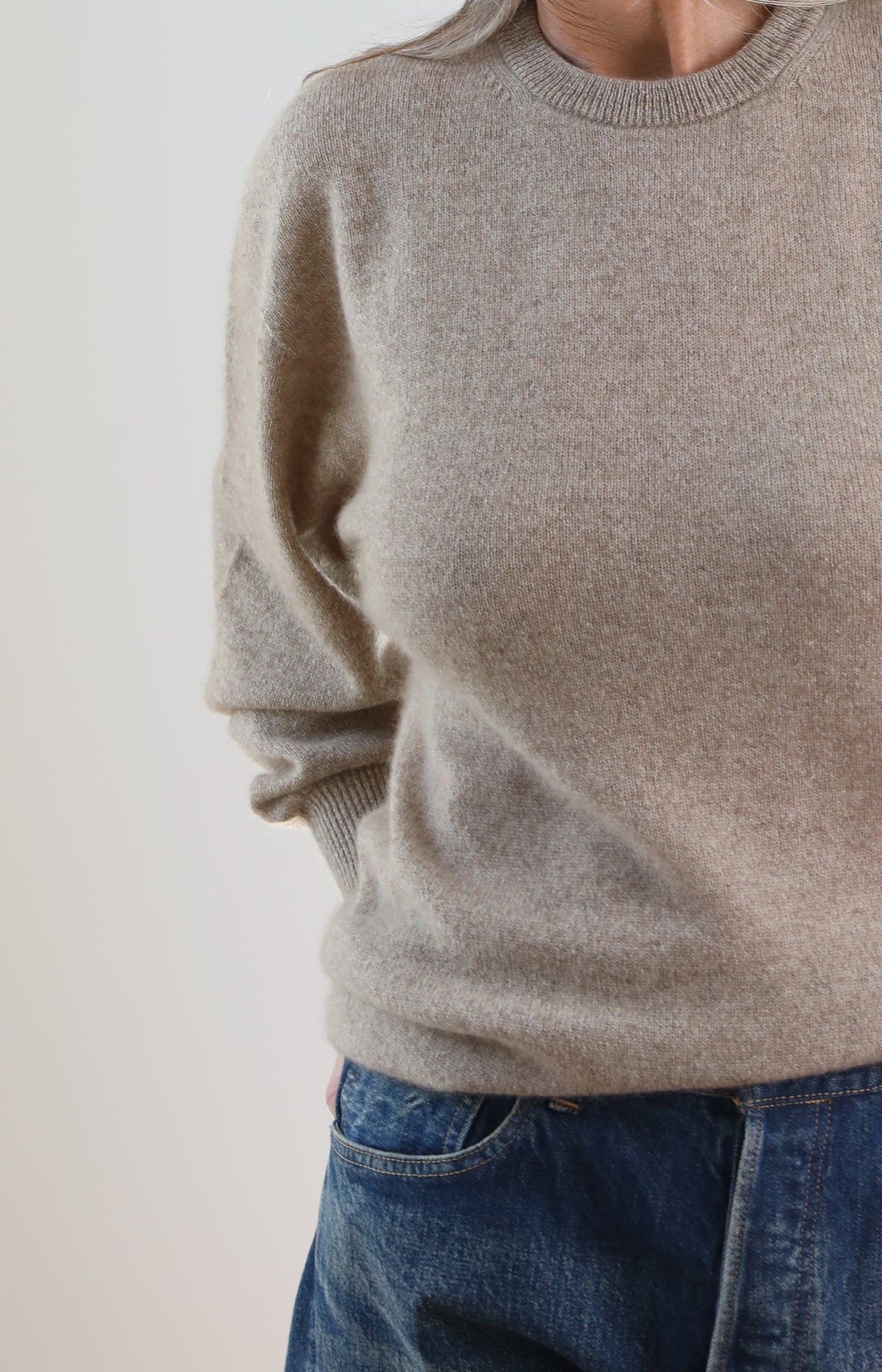 Natural WG Cashmere Pullover