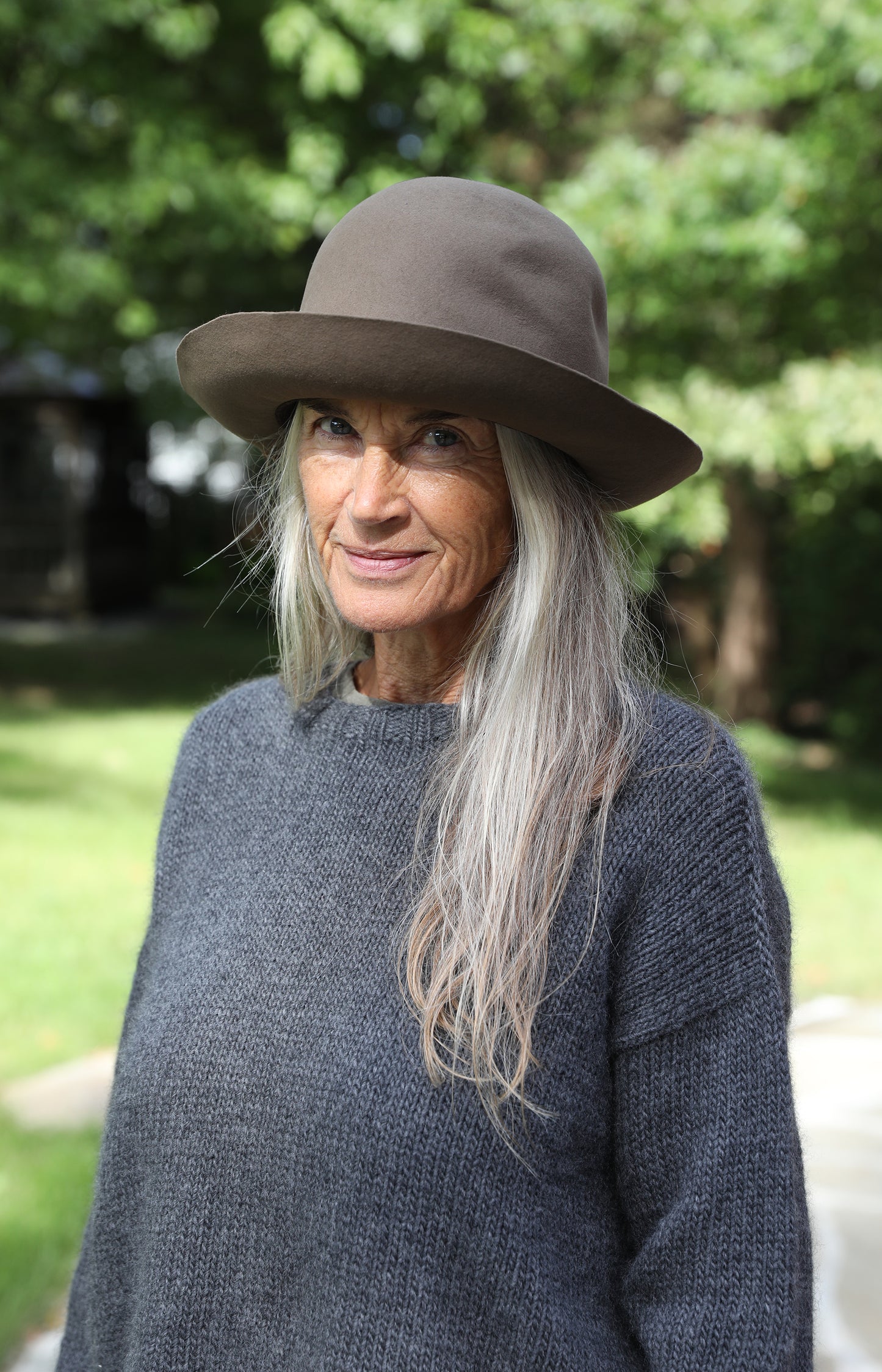 Taupe Wide Brim Hat