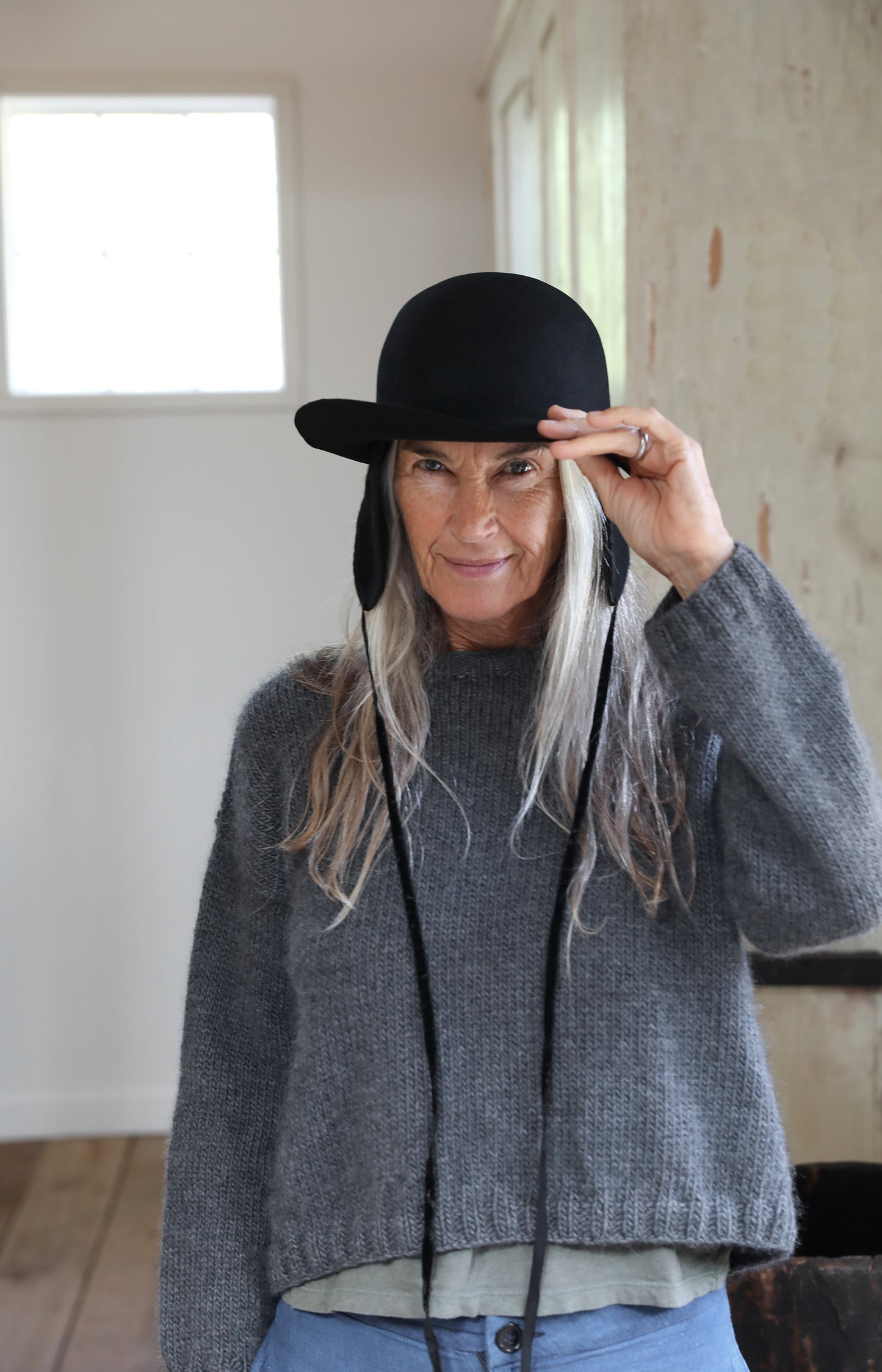 Midnight Blue Hat with Ear Flaps