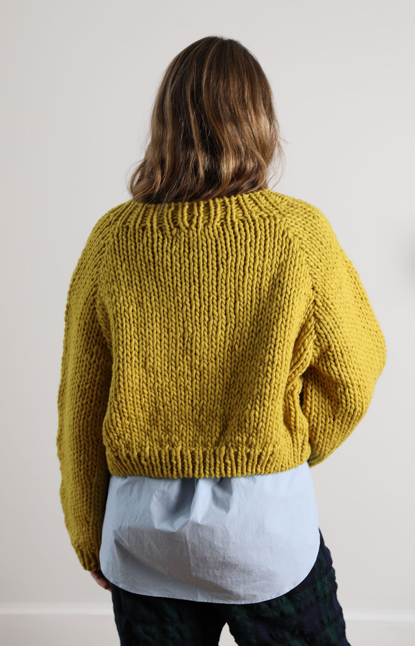 Mustard Hand Knit Cardigan