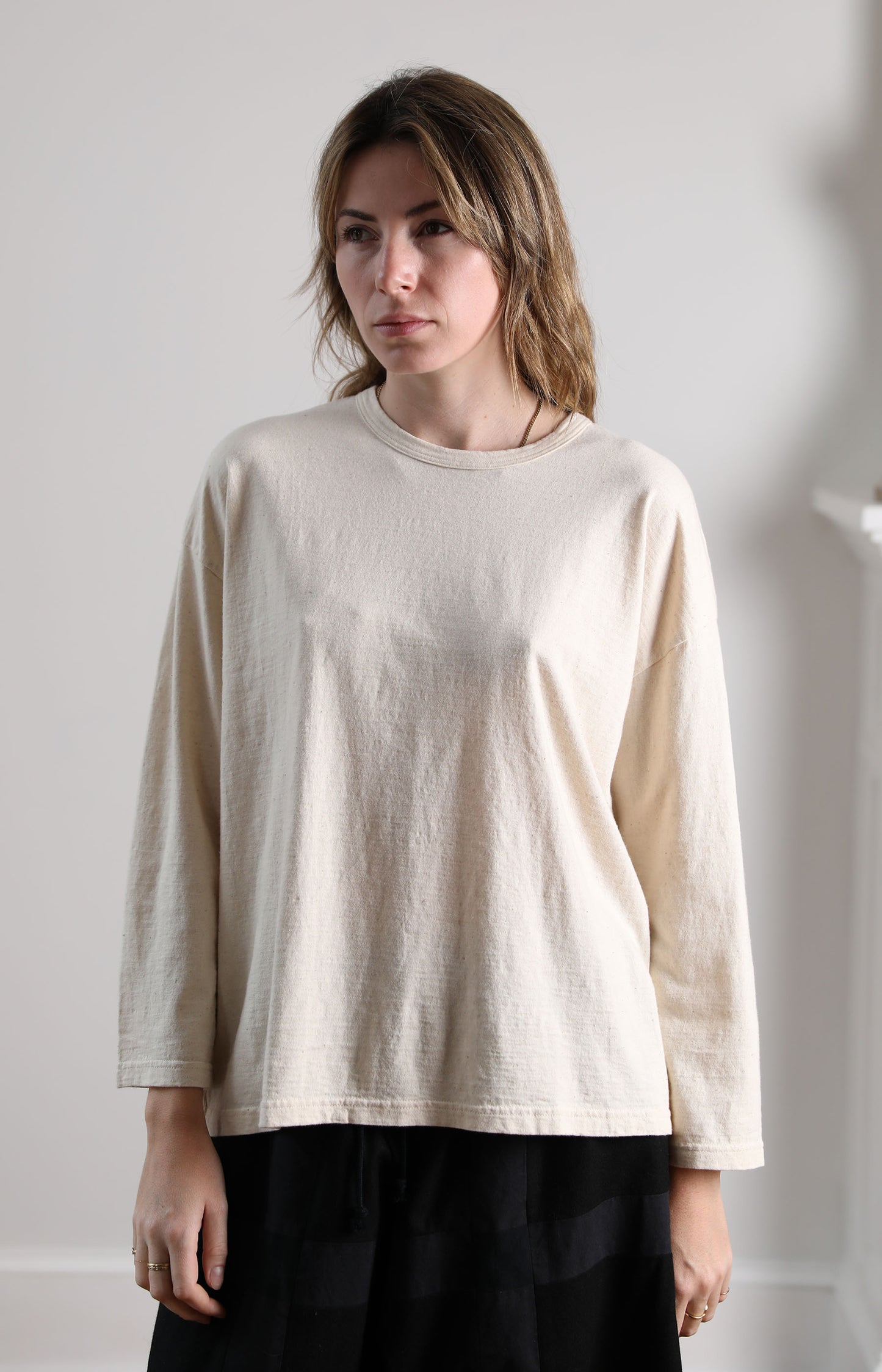 Natural Cotton Long Sleeve Tee