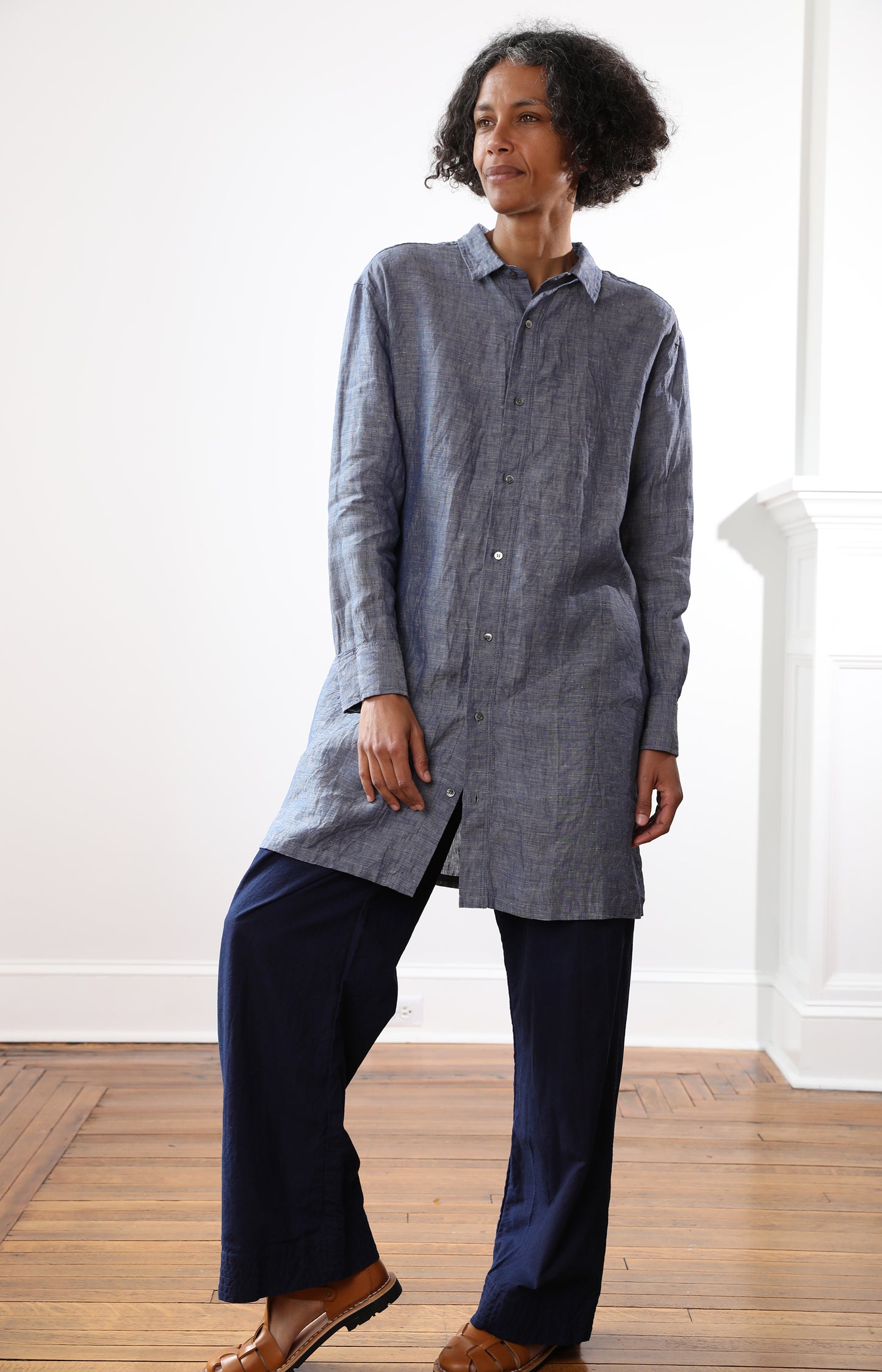 Linen Dungaree Shirt