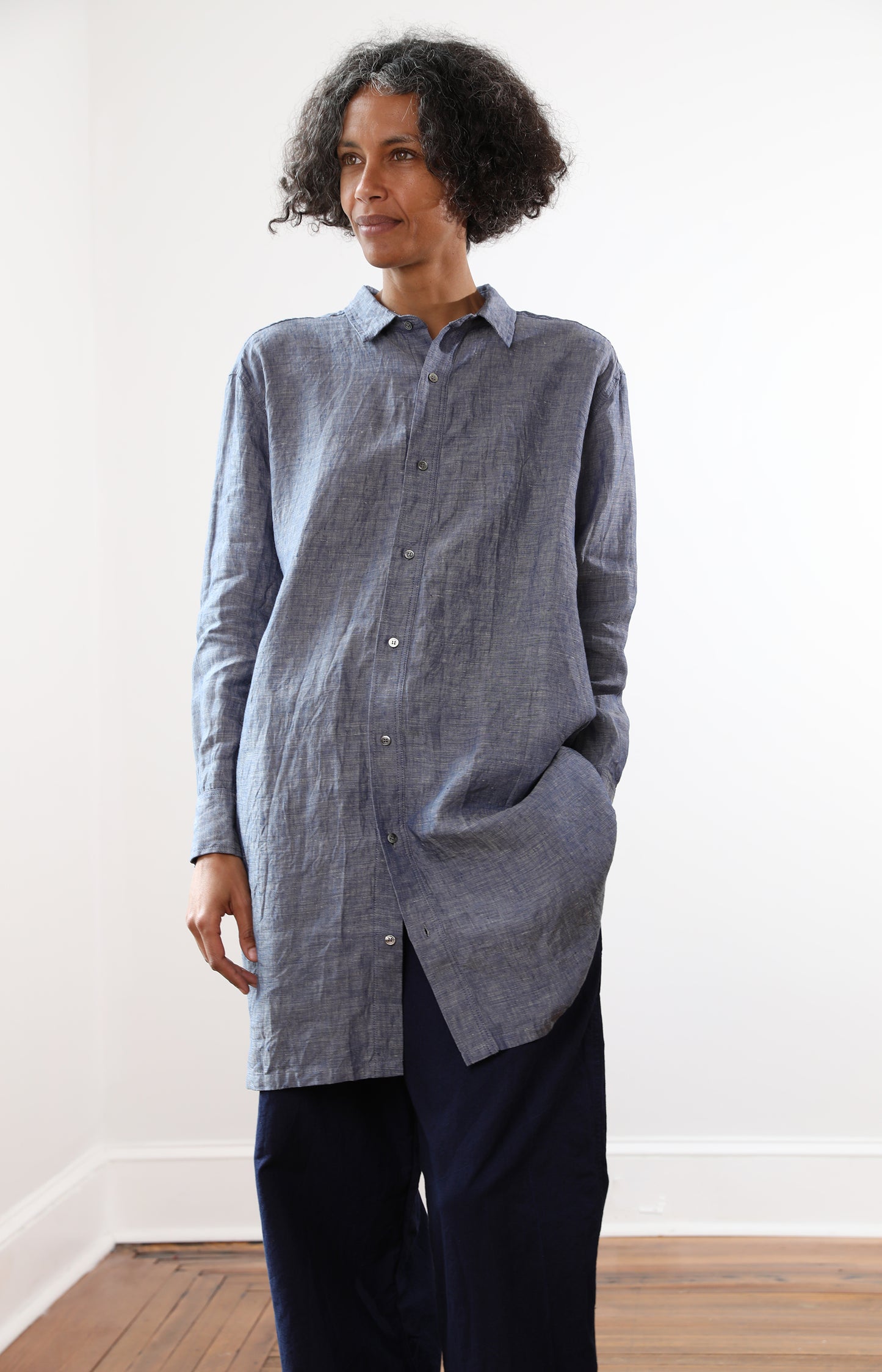 Linen Dungaree Shirt