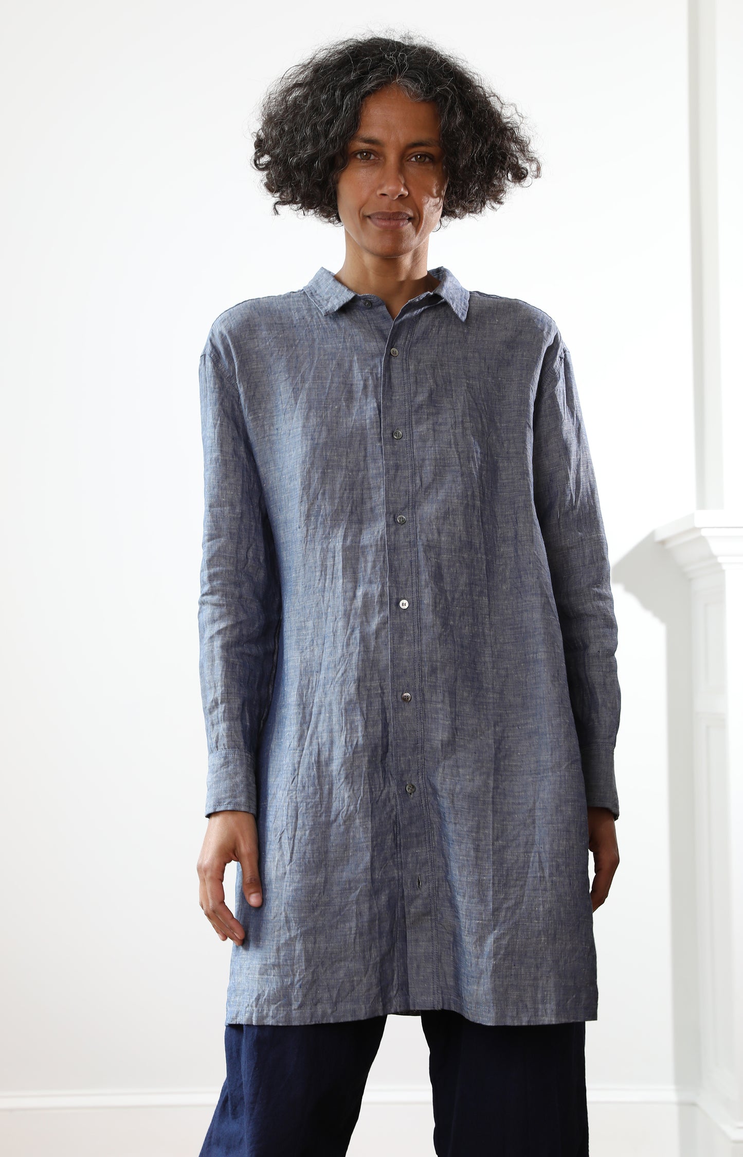 Linen Dungaree Shirt
