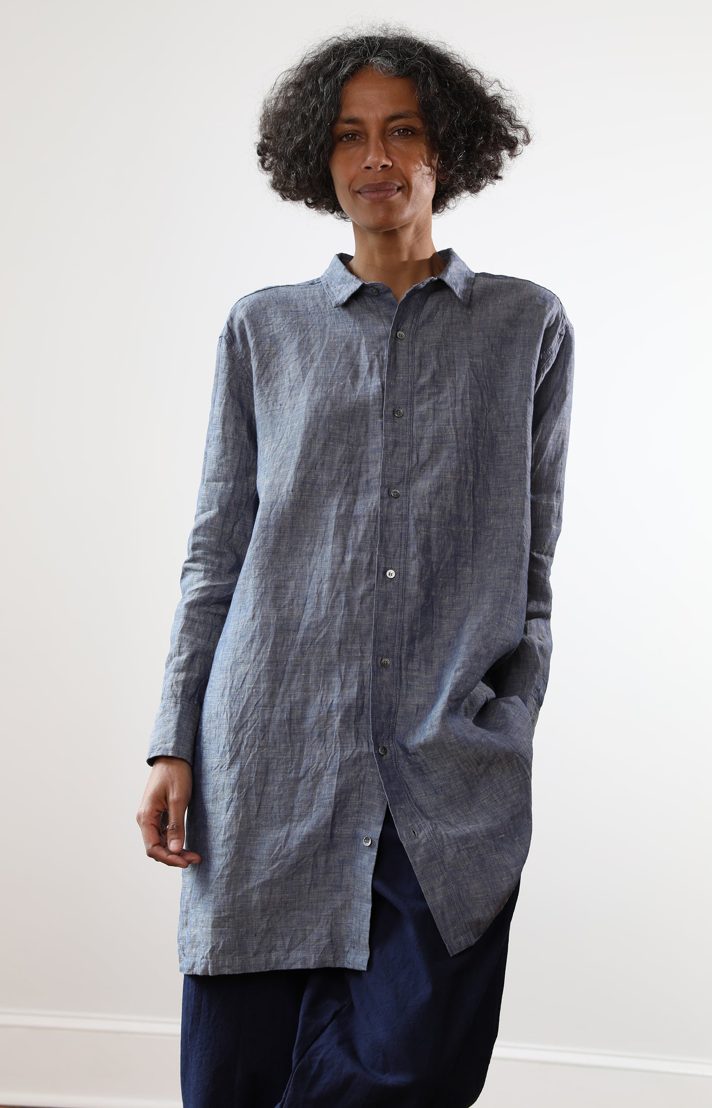 Linen Dungaree Shirt