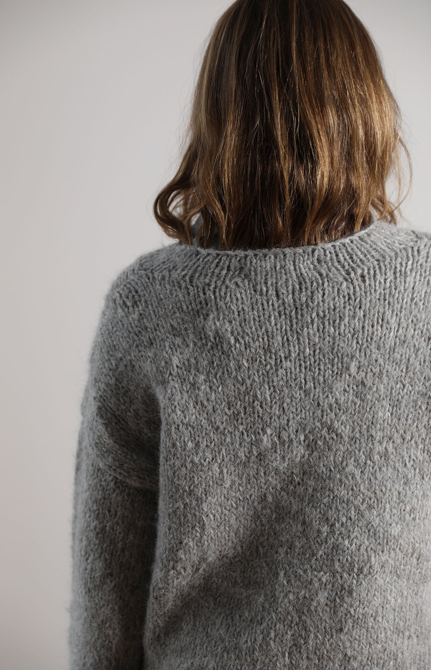 Grey Hand Knit Pullover