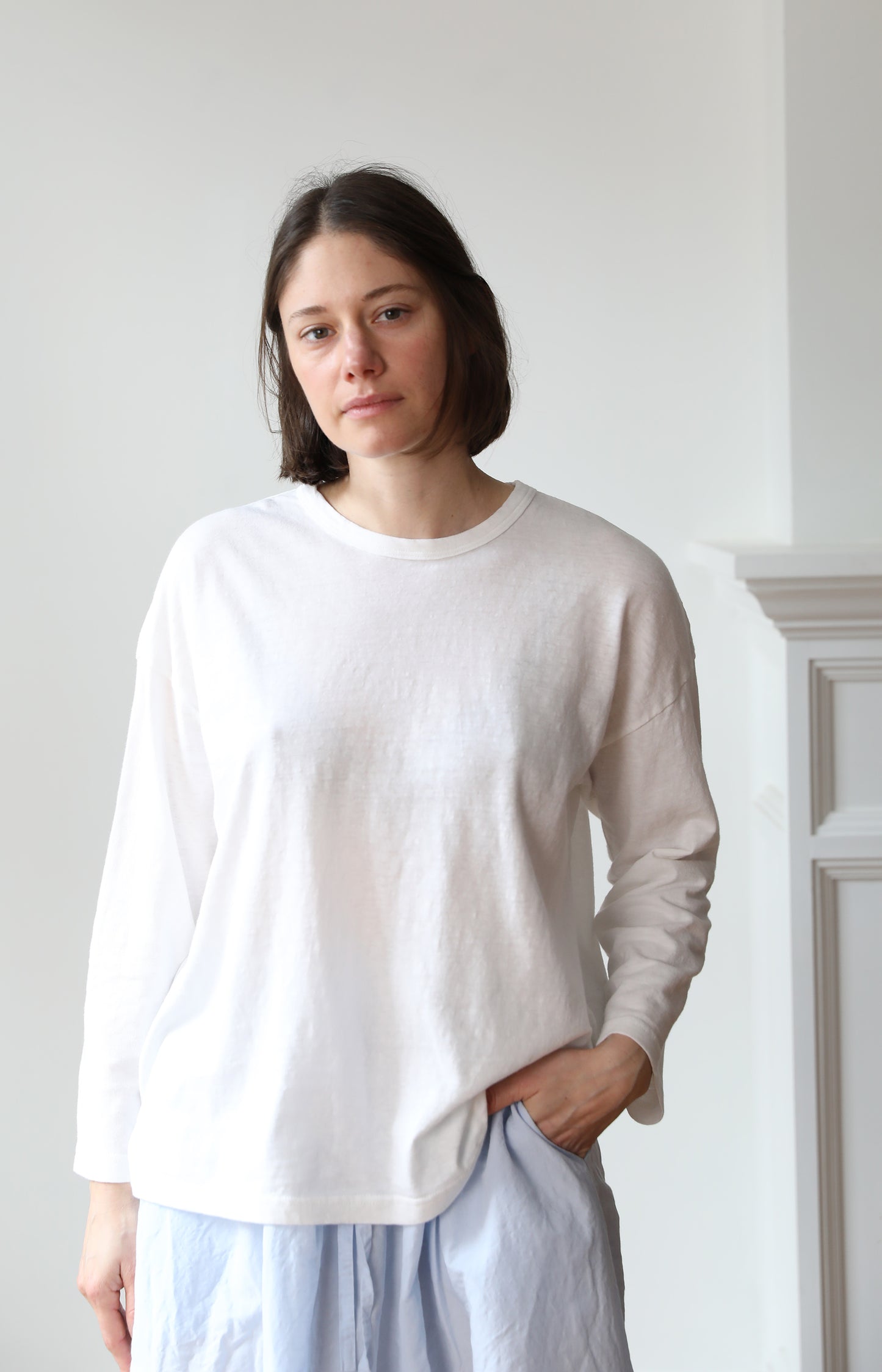 White Long Sleeve Tee