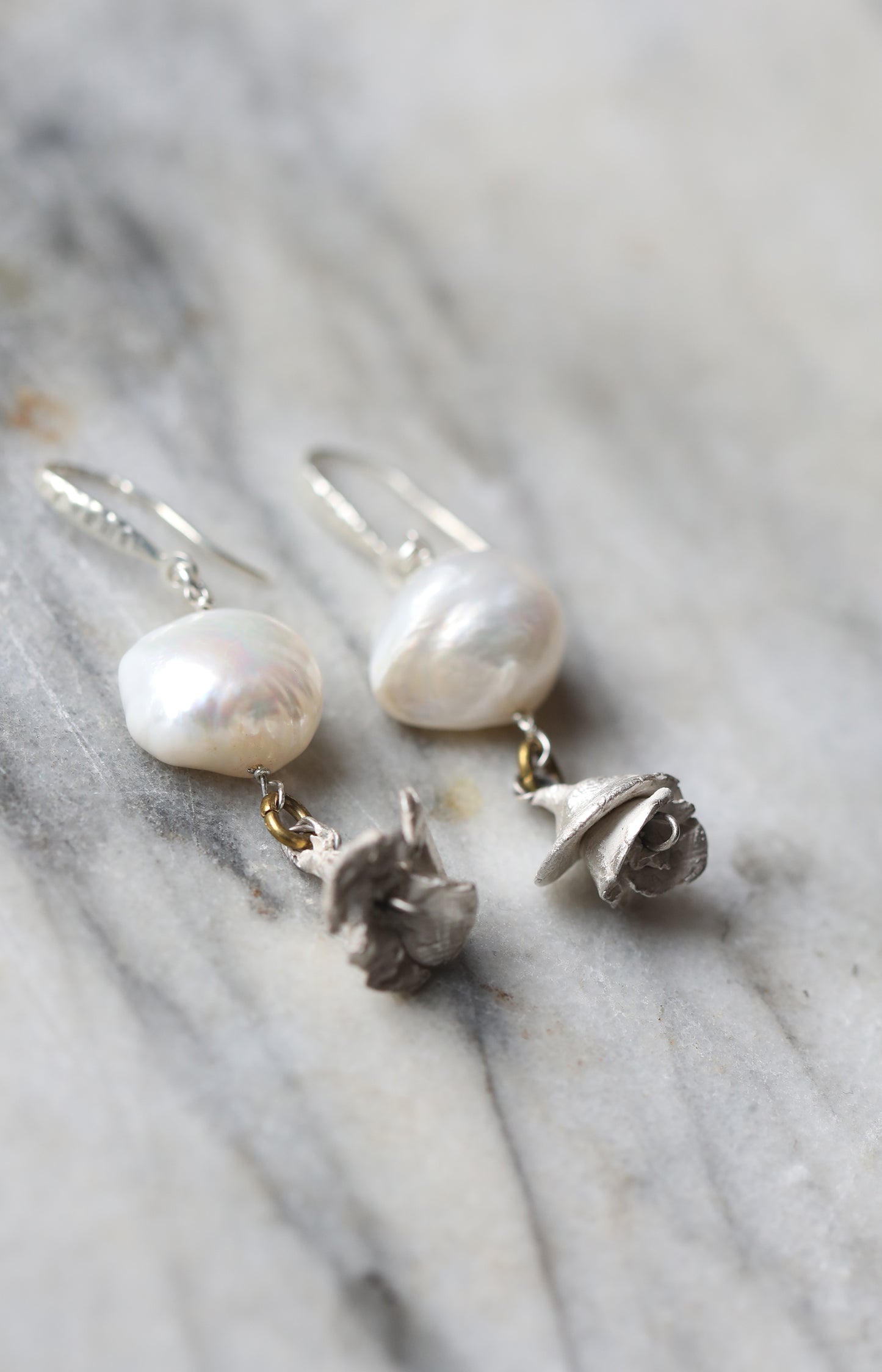 Rose & Pearl Earrings