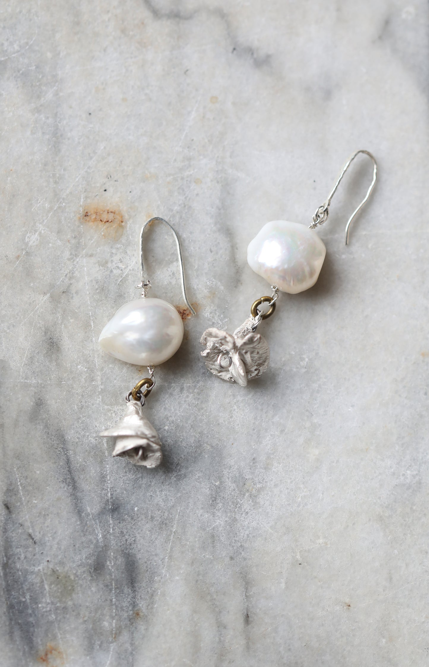 Rose & Pearl Earrings