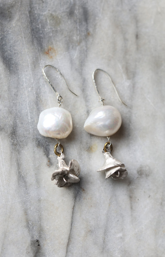 Rose & Pearl Earrings