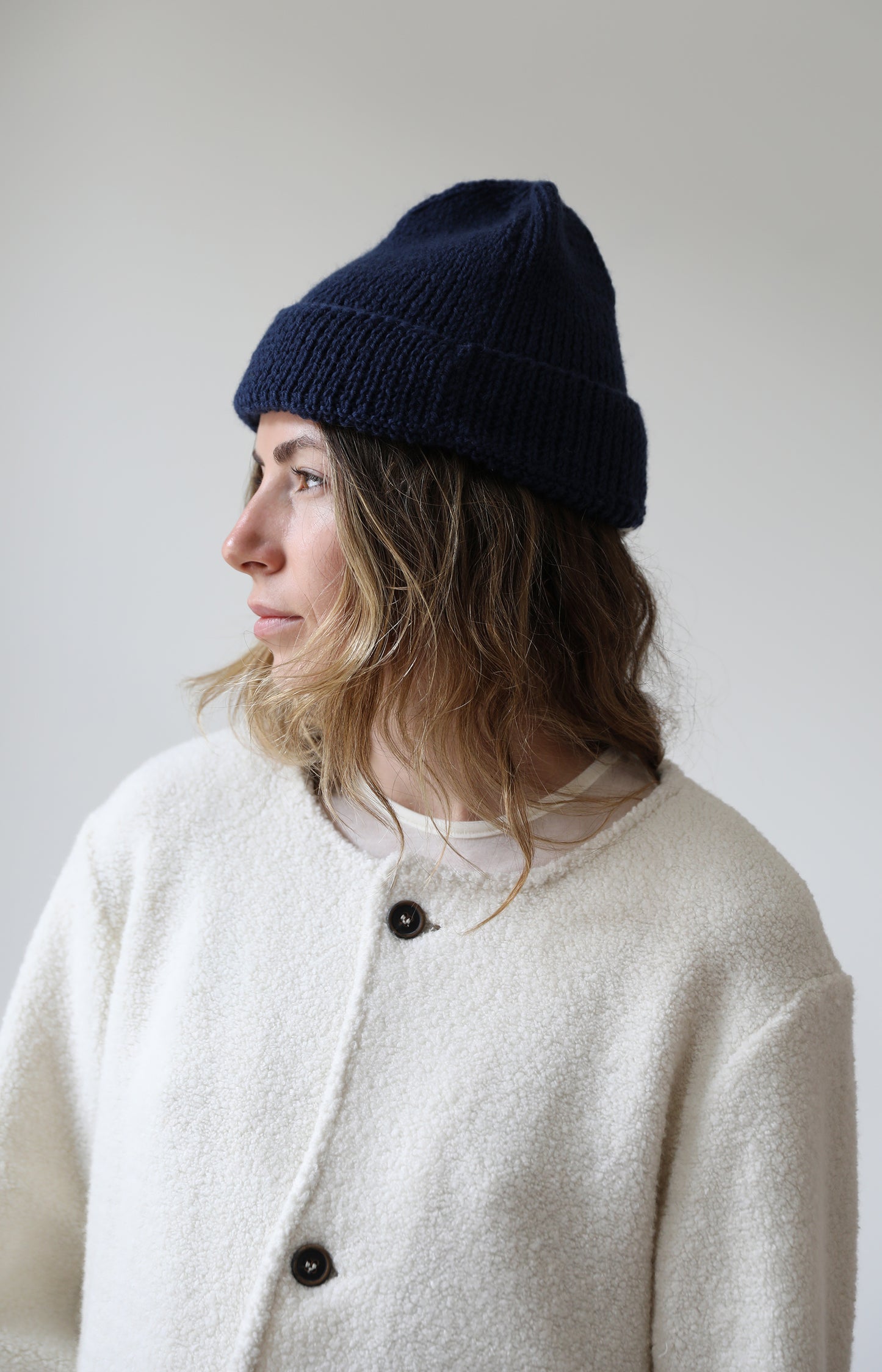 French Blue Wool Mountain Hat