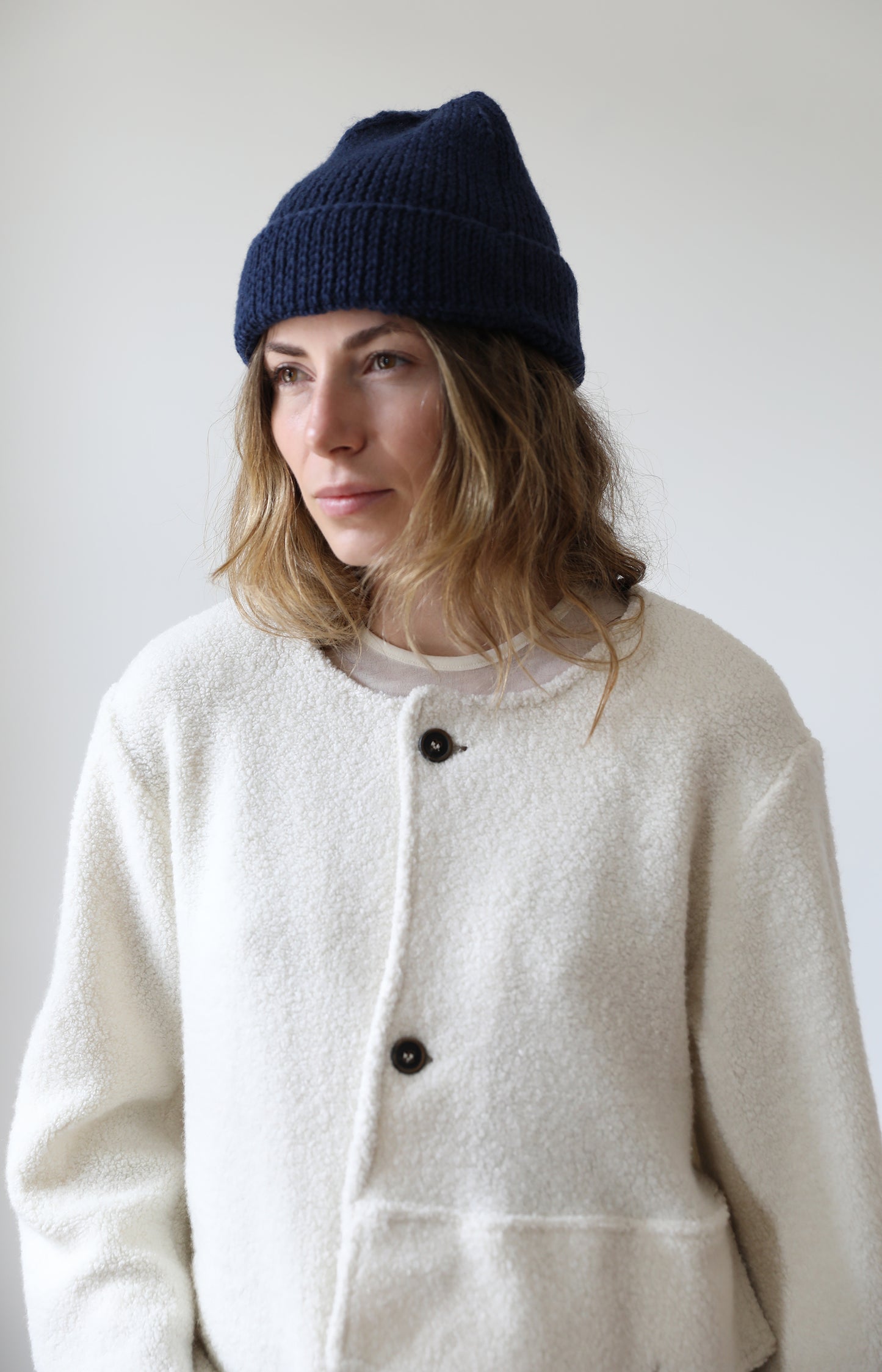 French Blue Wool Mountain Hat