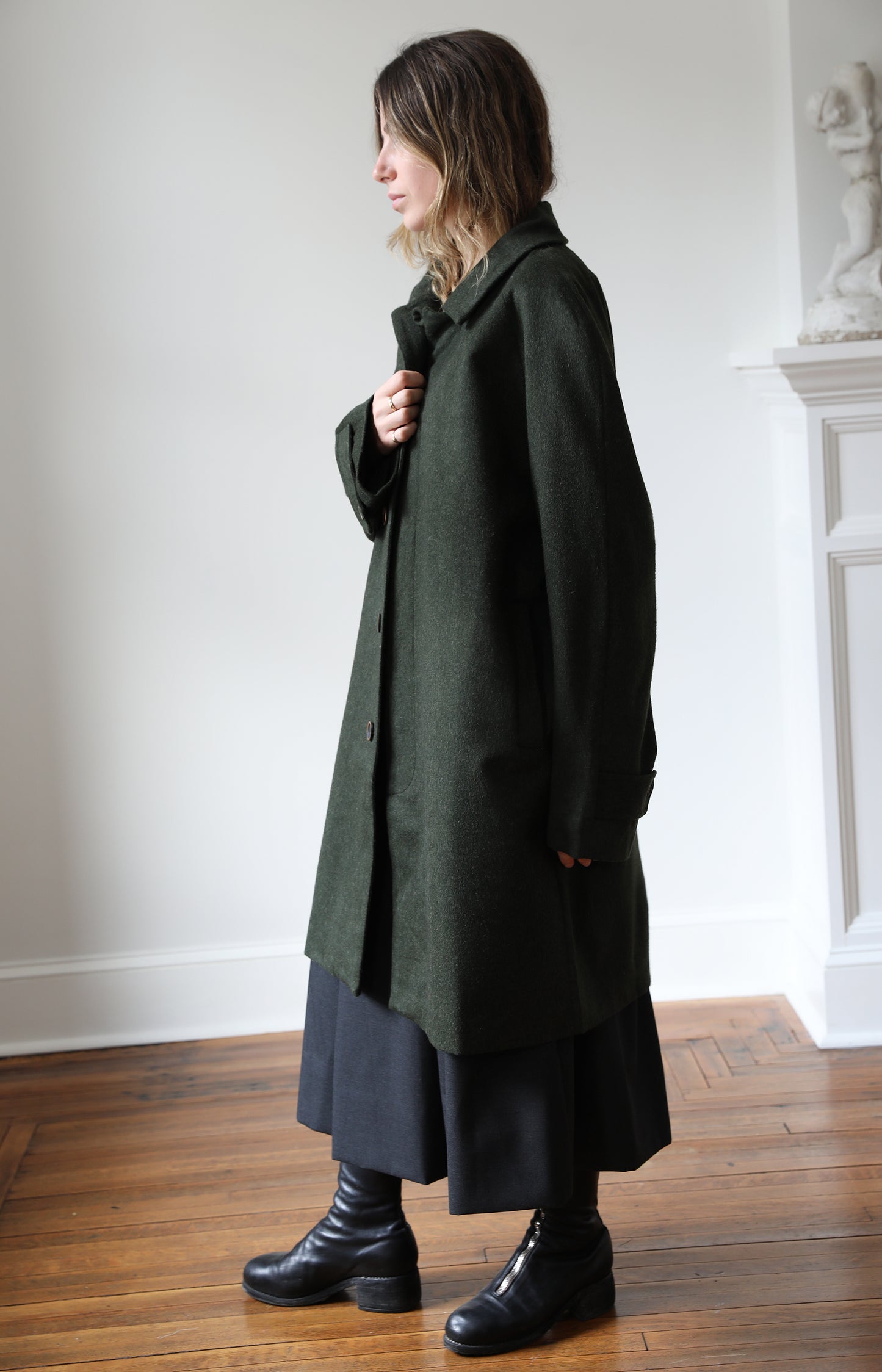 Forest Green Wool Coat