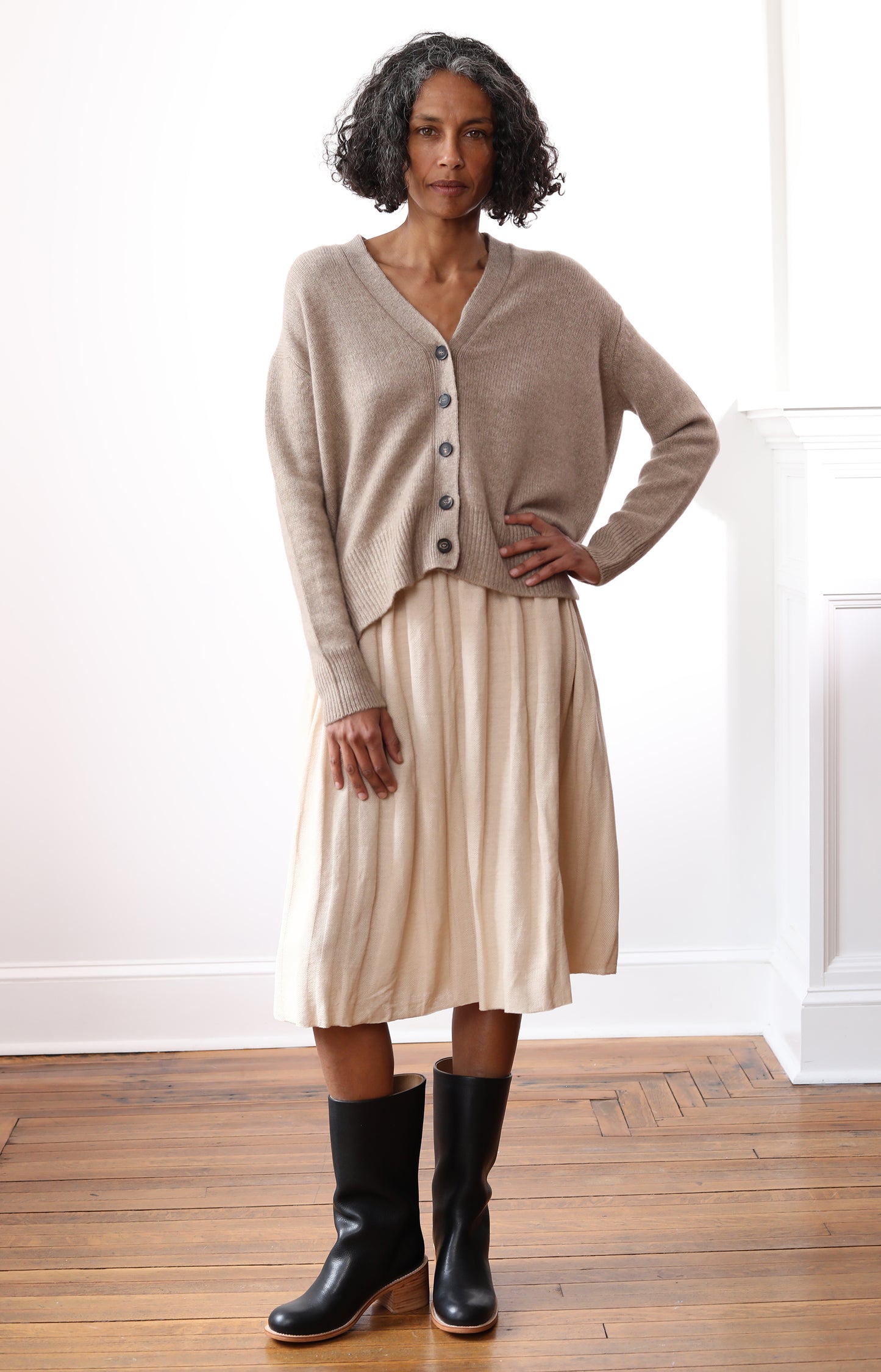 Mushroom Stella Cardigan