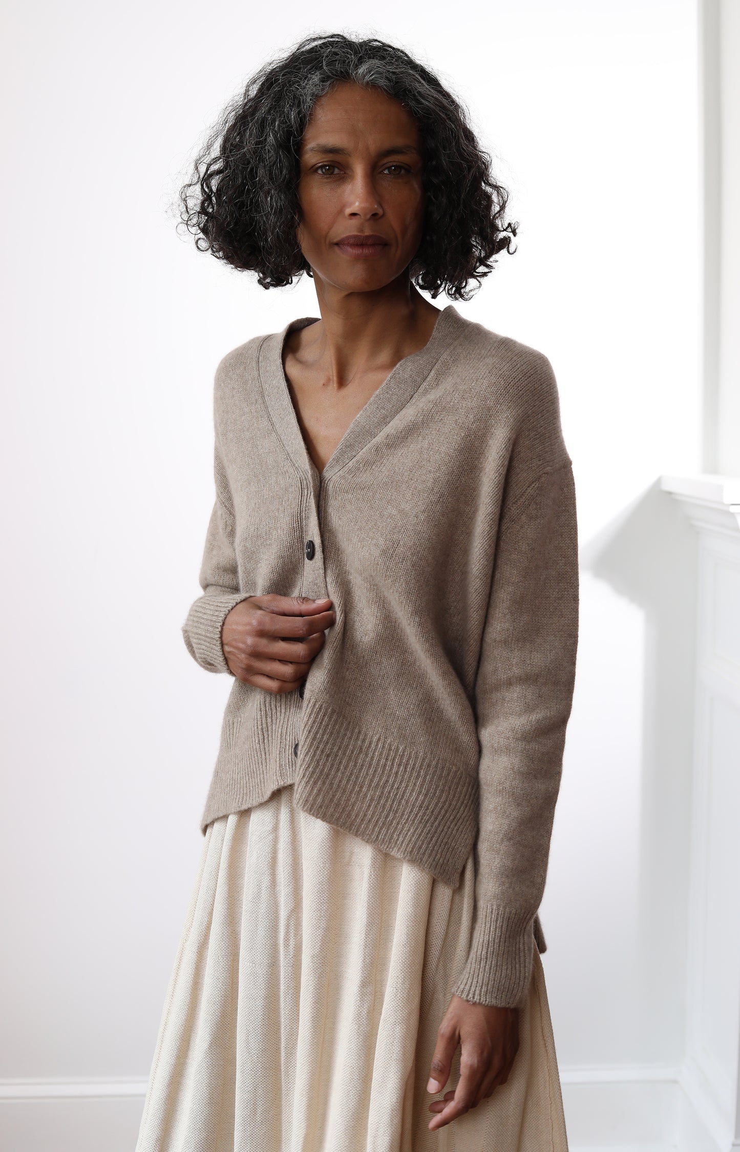 Mushroom Stella Cardigan