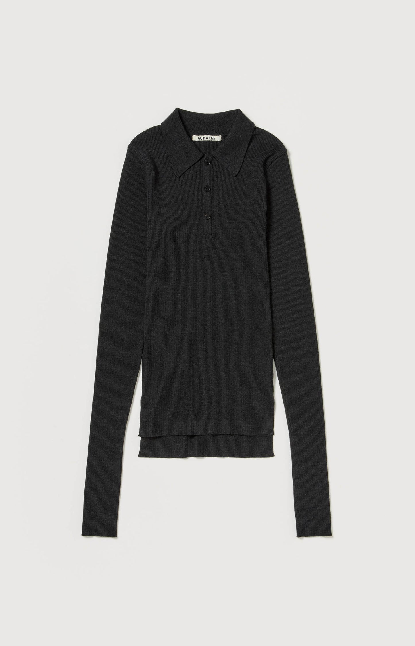 Super Fine Wool High Gauge Rib Knit Polo