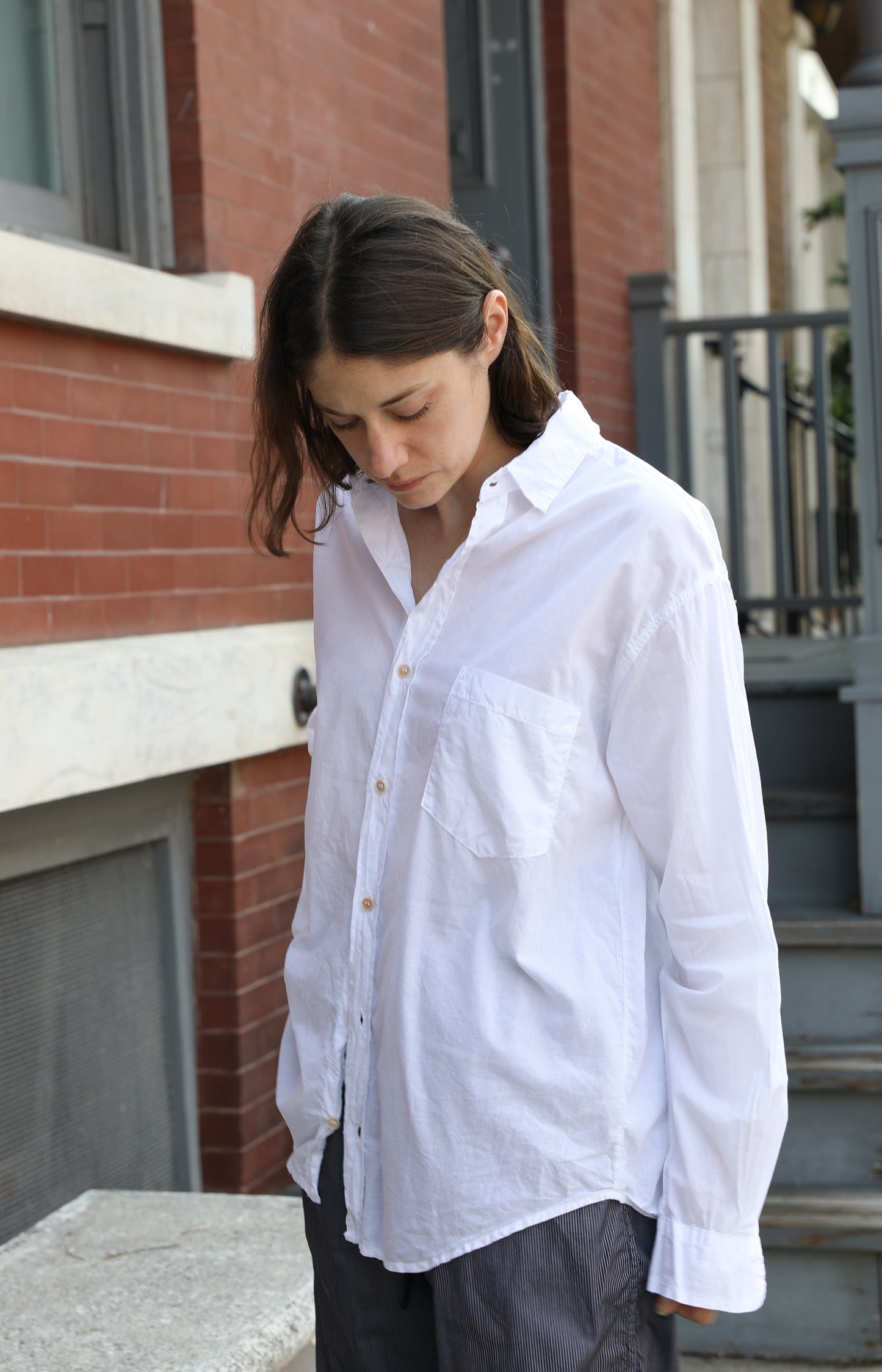 White Cotton Voile Shirt