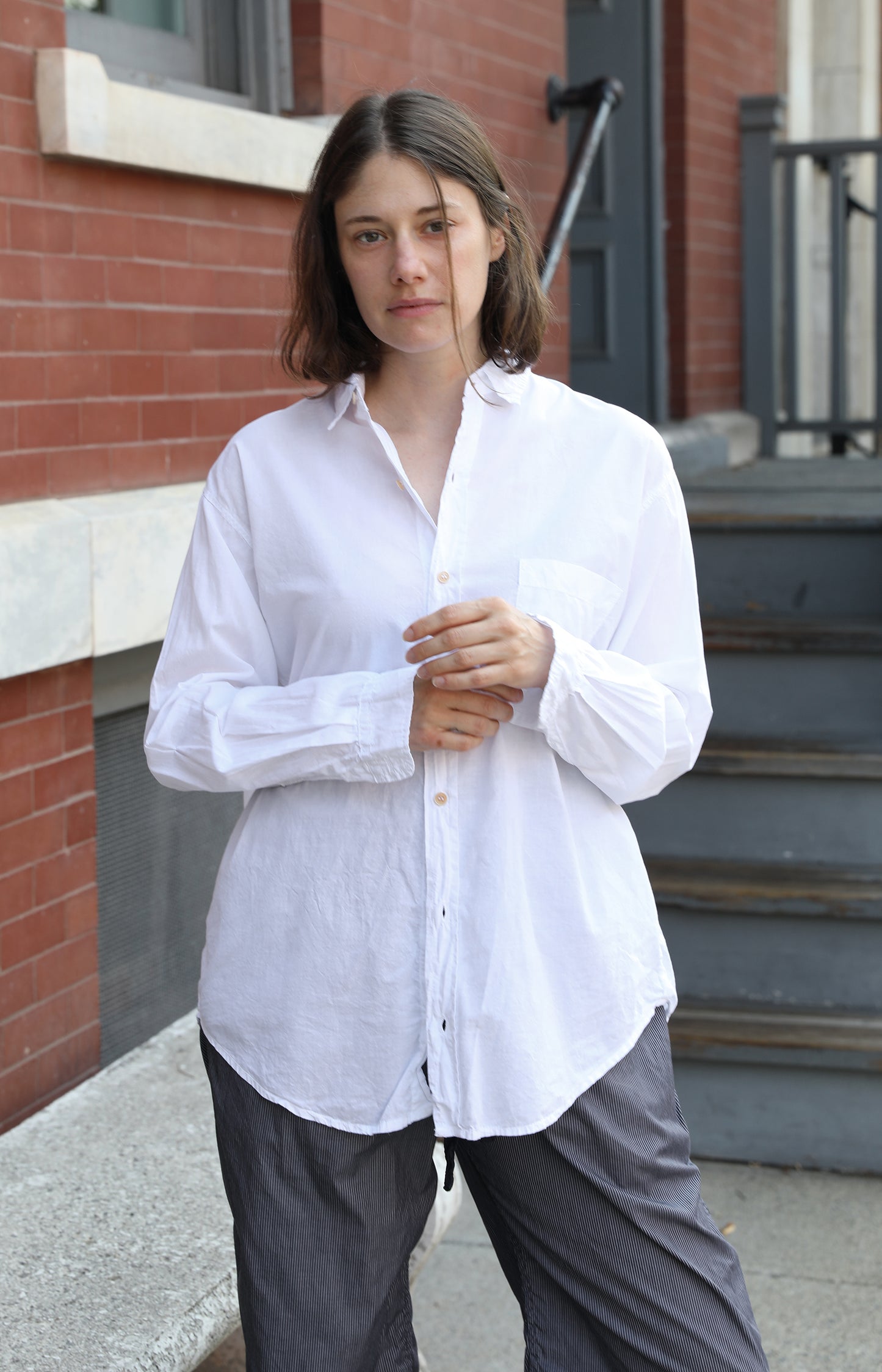 White Cotton Voile Shirt