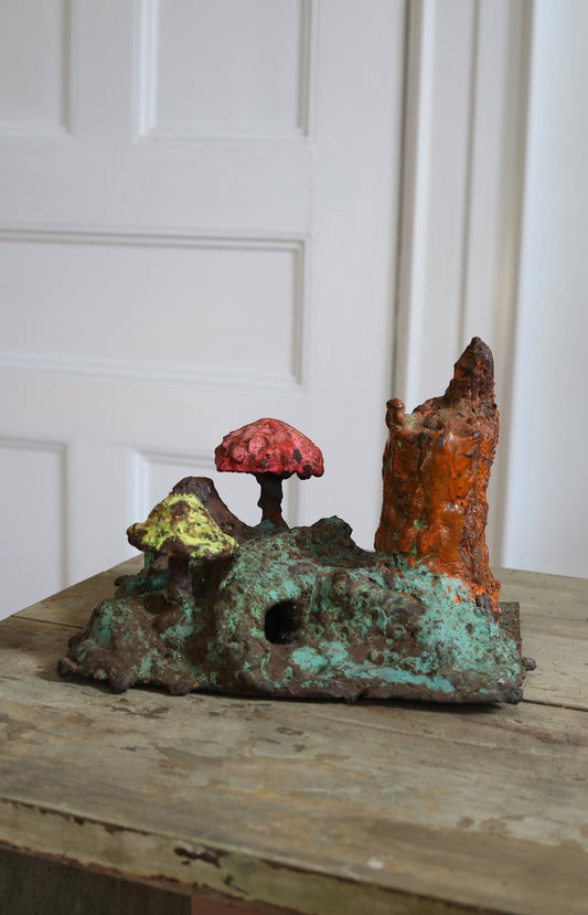 Iron Mushroom Sculpture