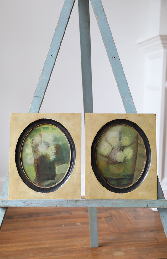 Floral Painting Pair