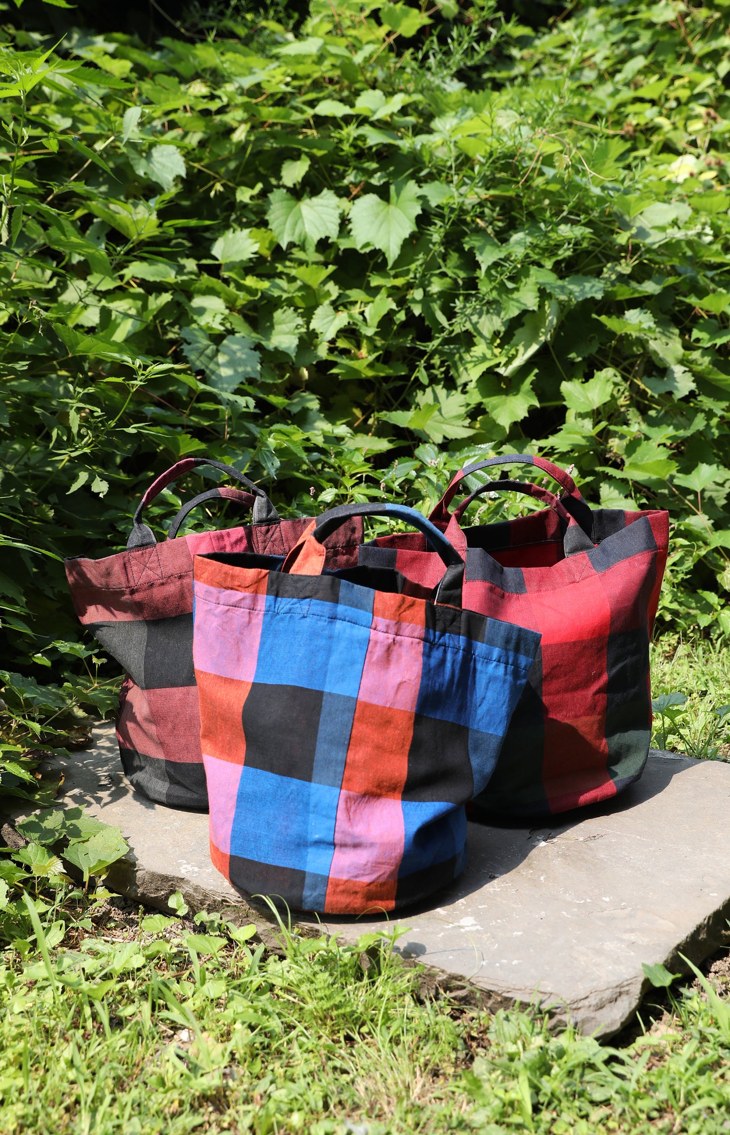 Red Check Market Bag