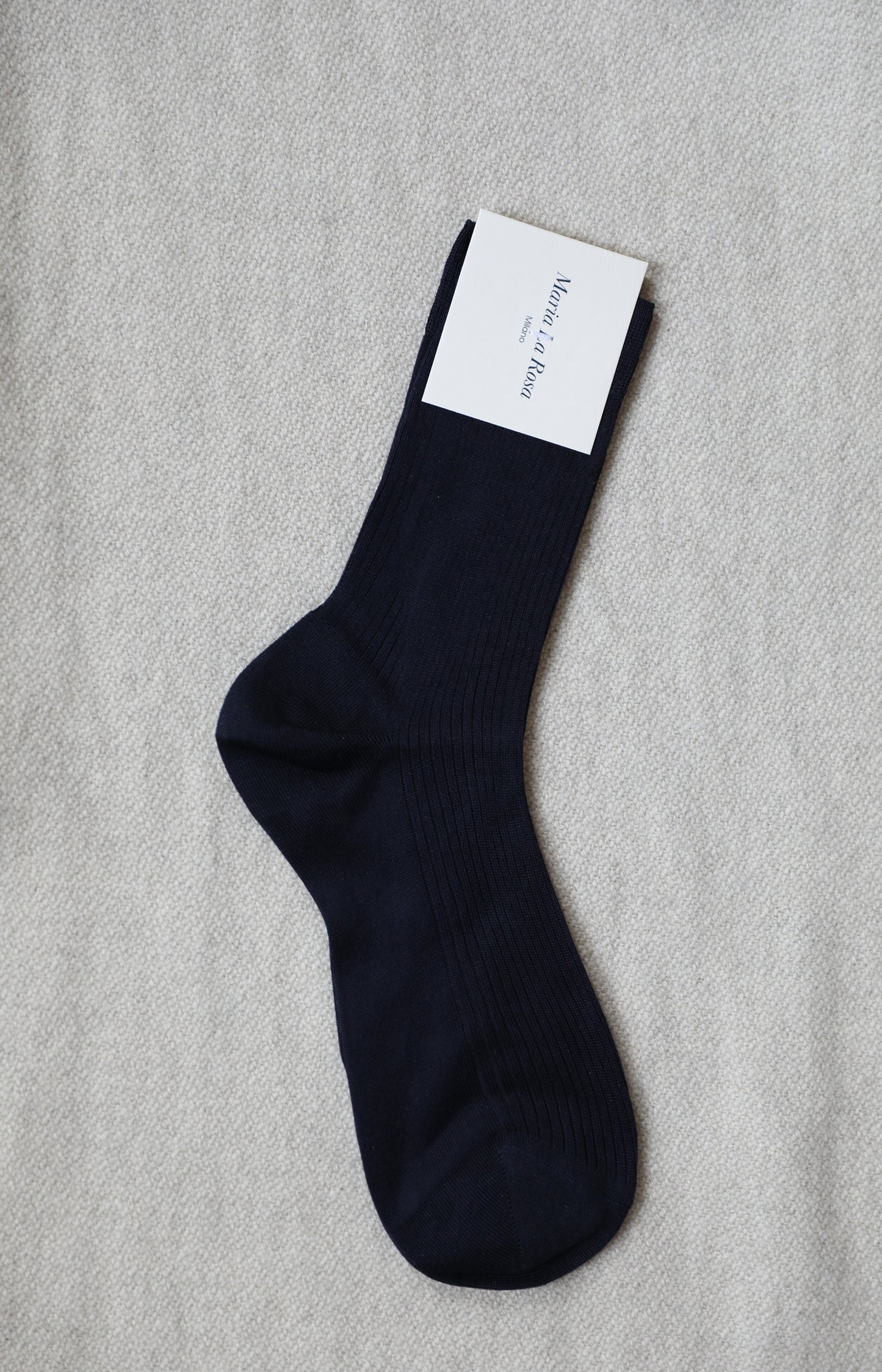 Navy Ribbed Socks