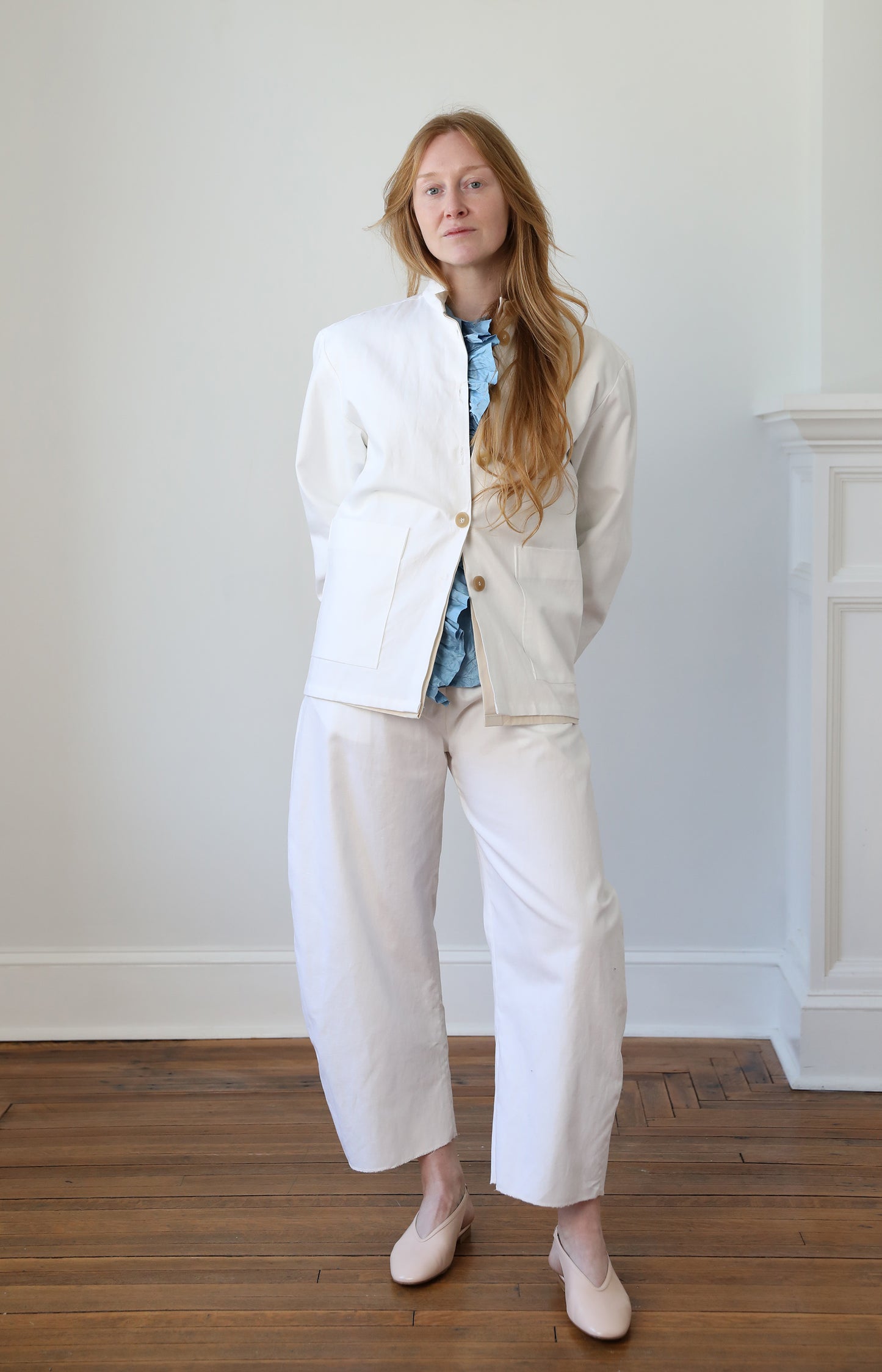 White Cotton Linen Pants
