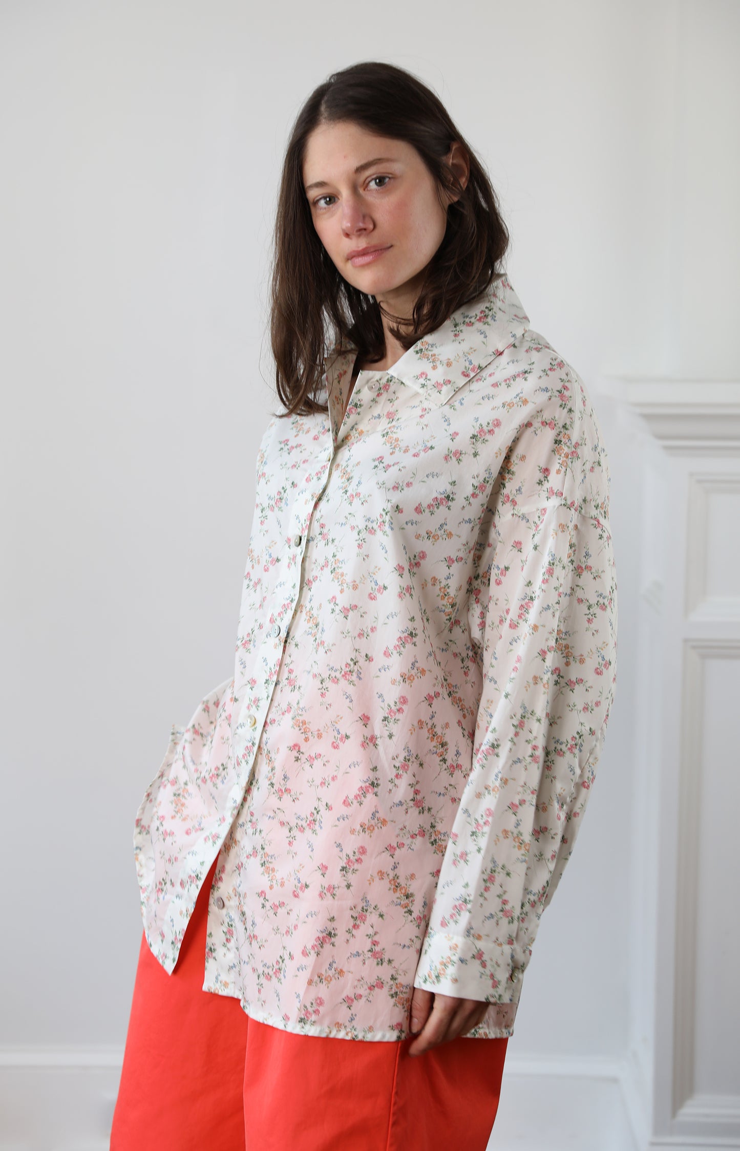 Pink Flower Claudia Shirt