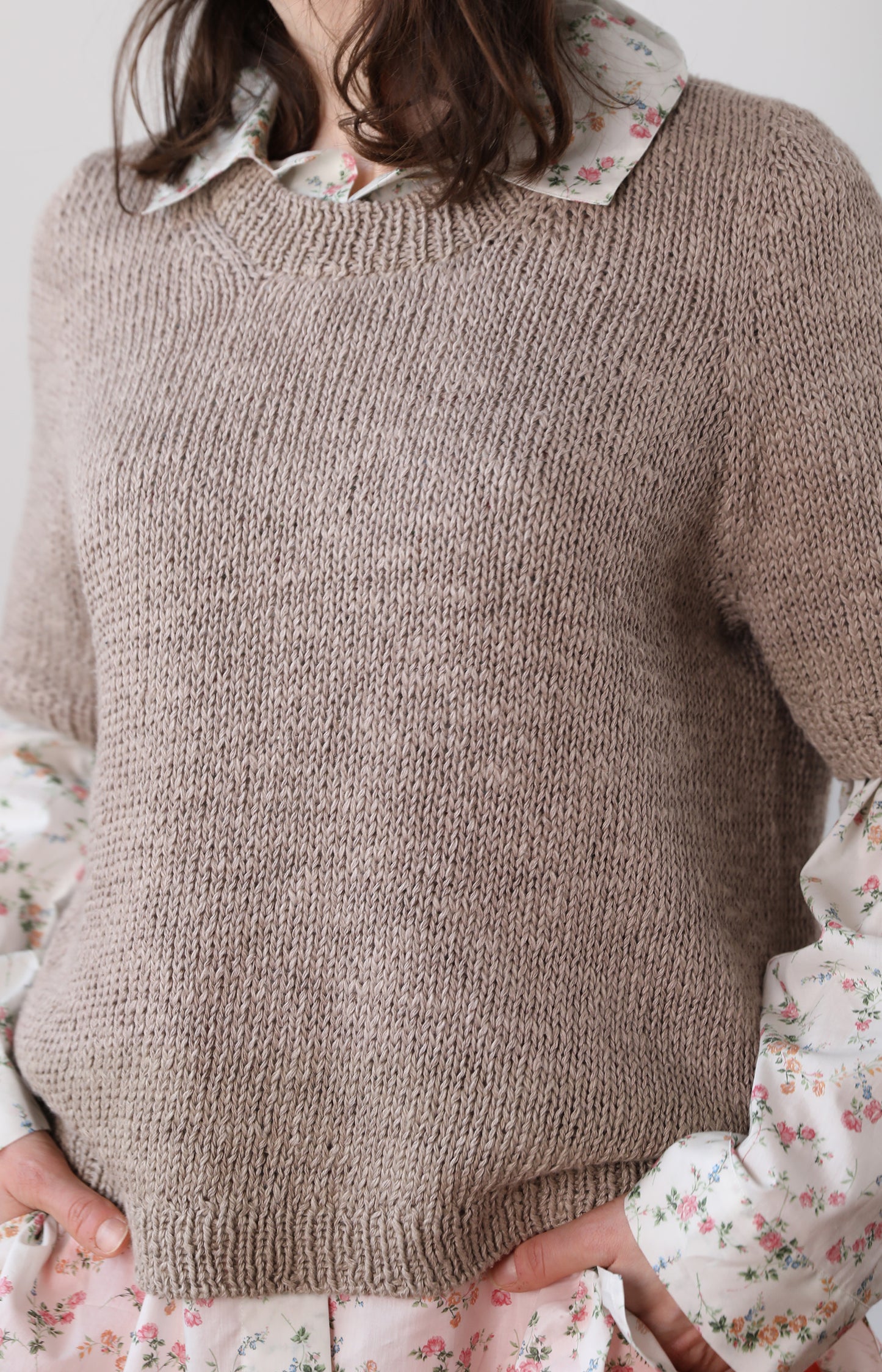 Sand Dryas Cotton Linen Sweater