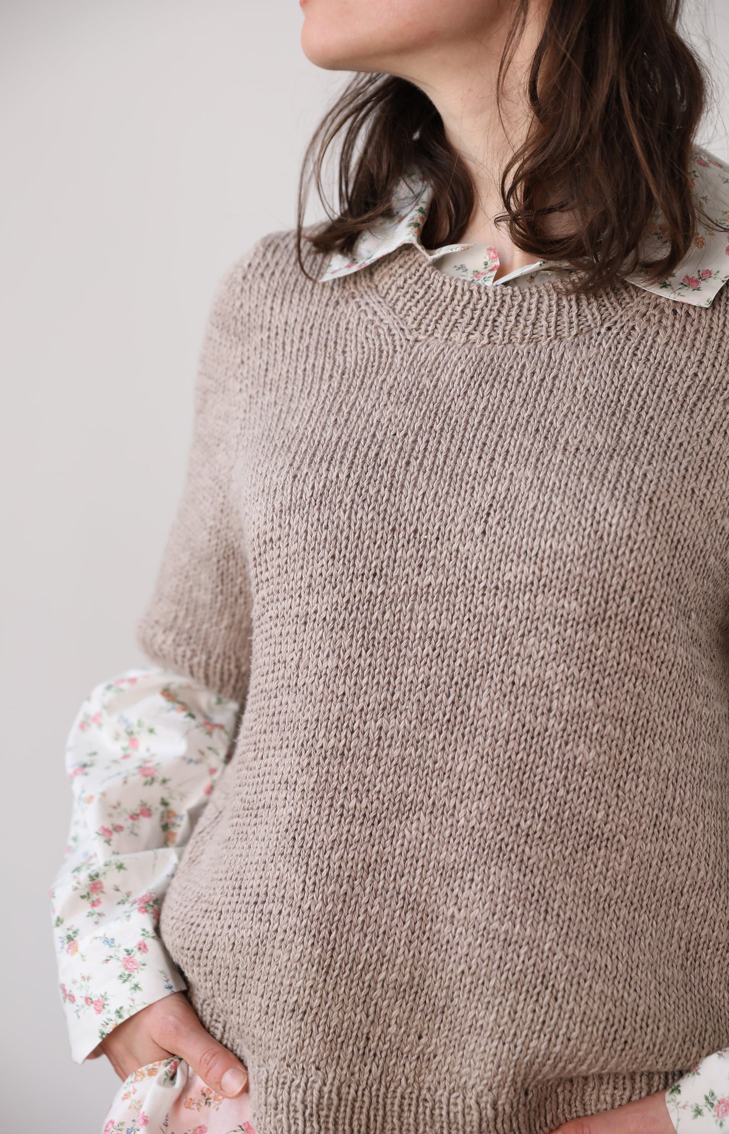 Sand Dryas Cotton Linen Sweater