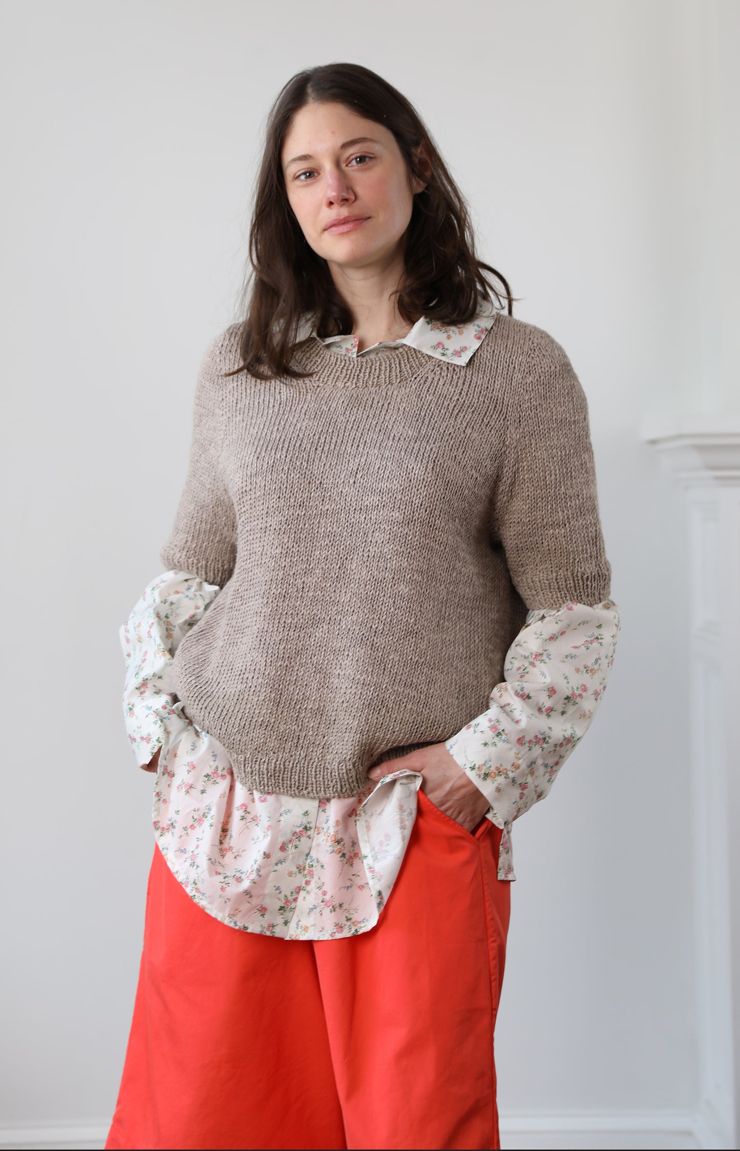 Sand Dryas Cotton Linen Sweater