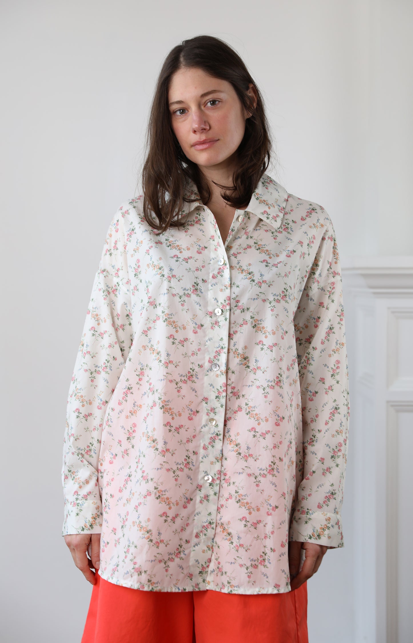 Pink Flower Claudia Shirt
