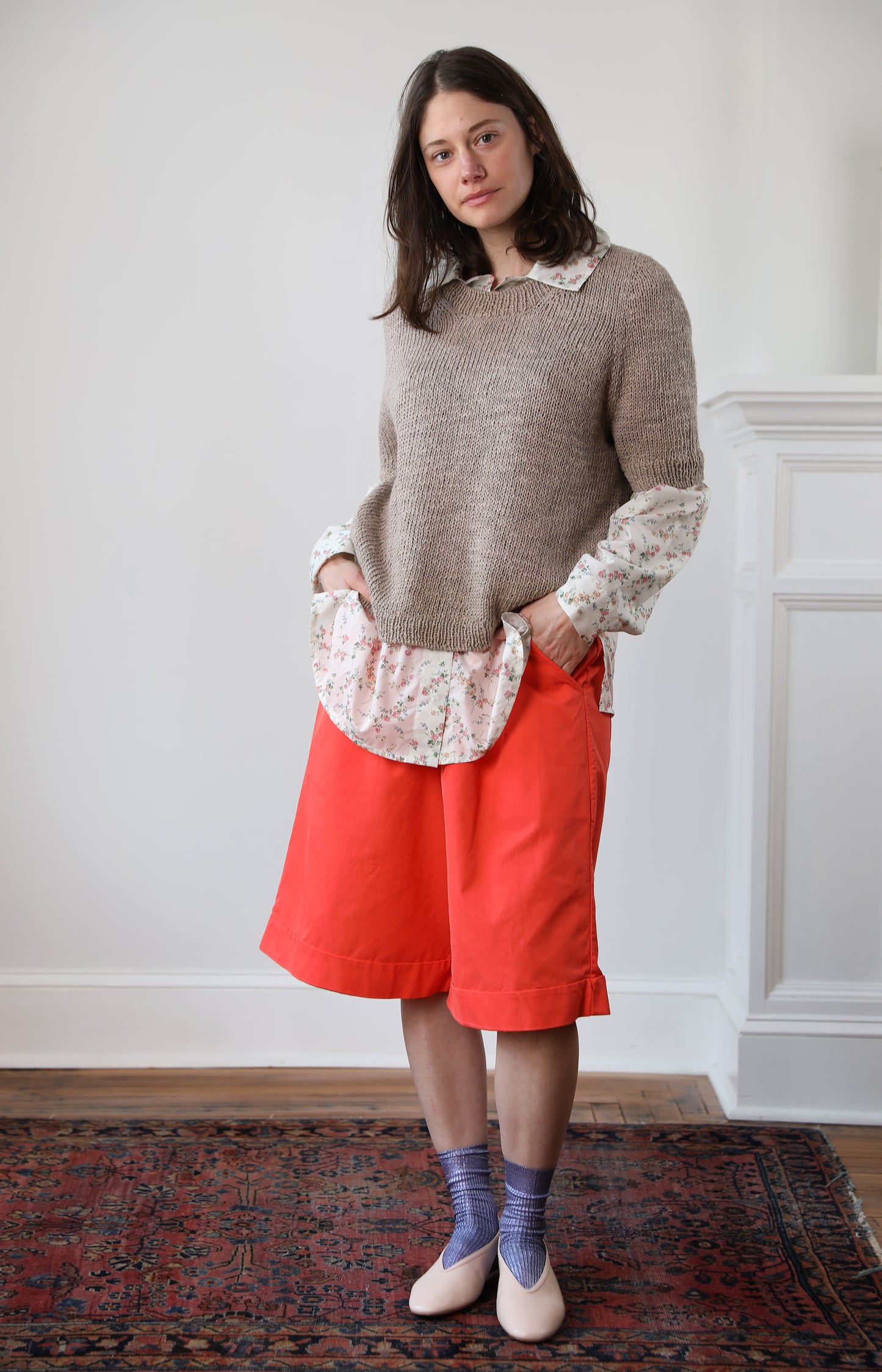 Sand Dryas Cotton Linen Sweater