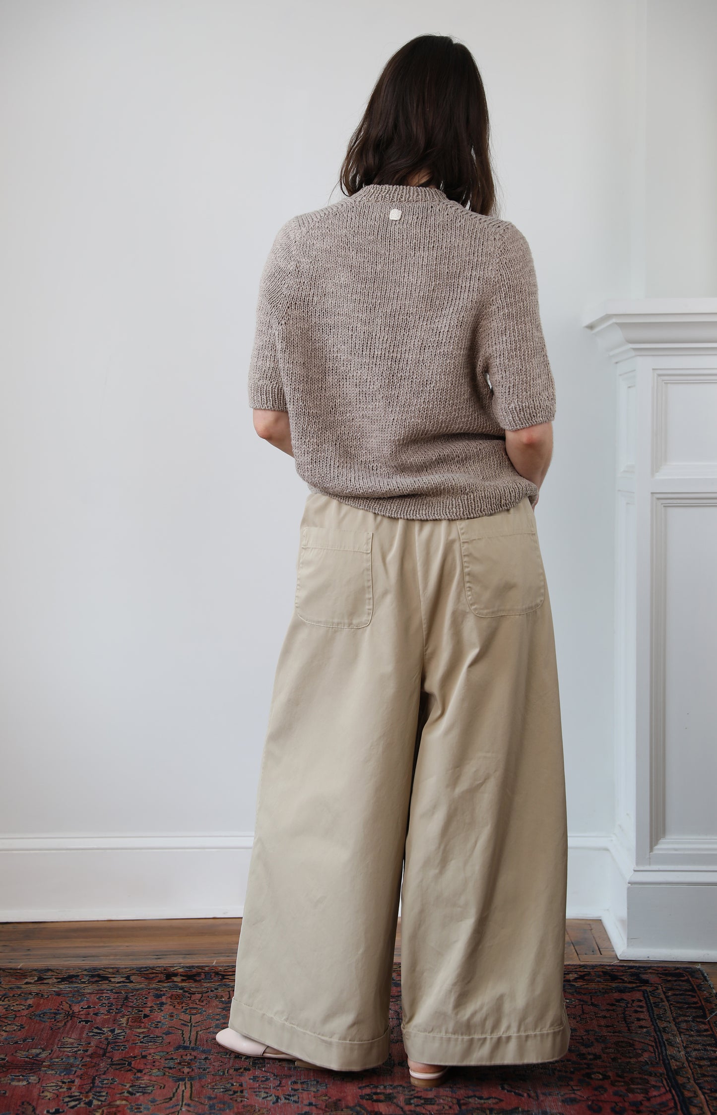 Sand Cama Palazzo Pants