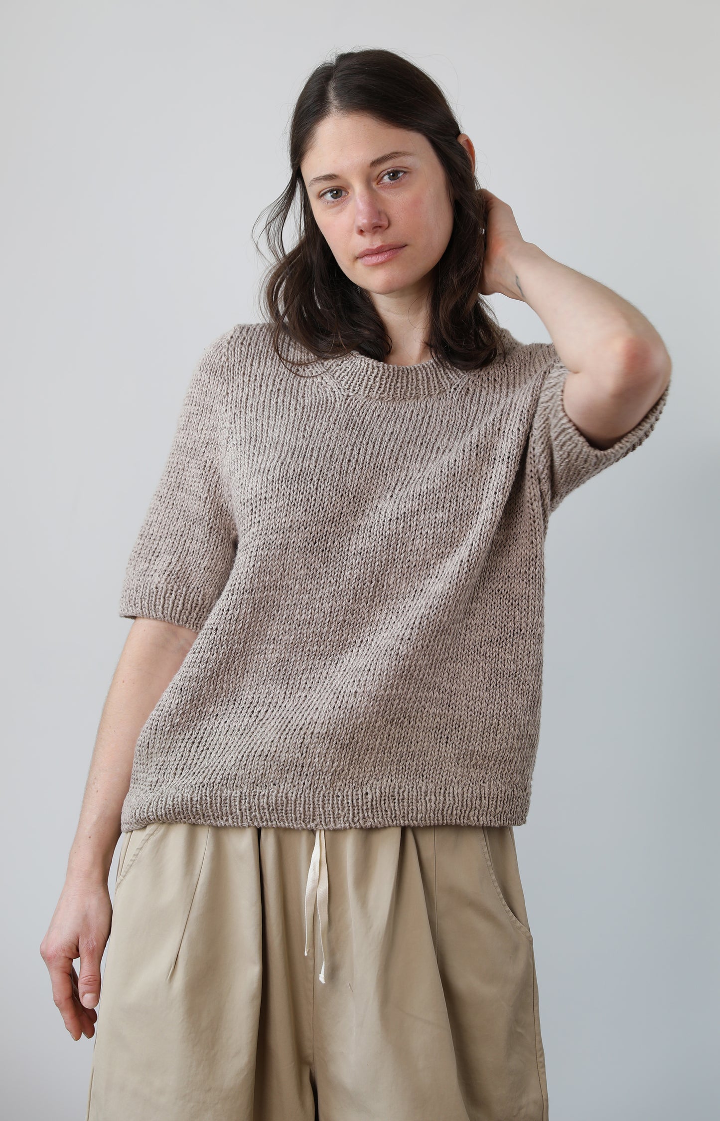 Sand Dryas Cotton Linen Sweater