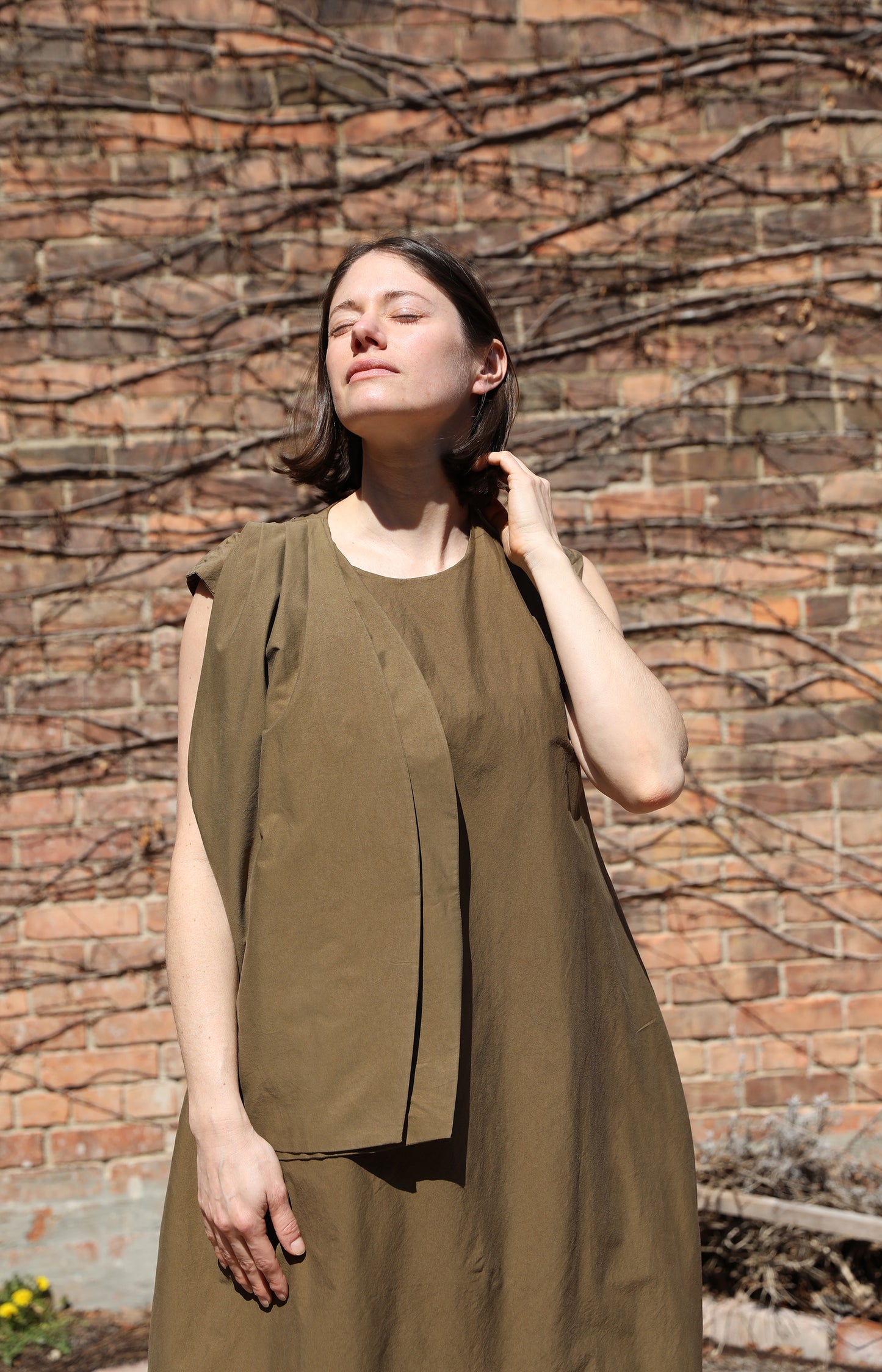 Bronzo Moss Poplin Dress