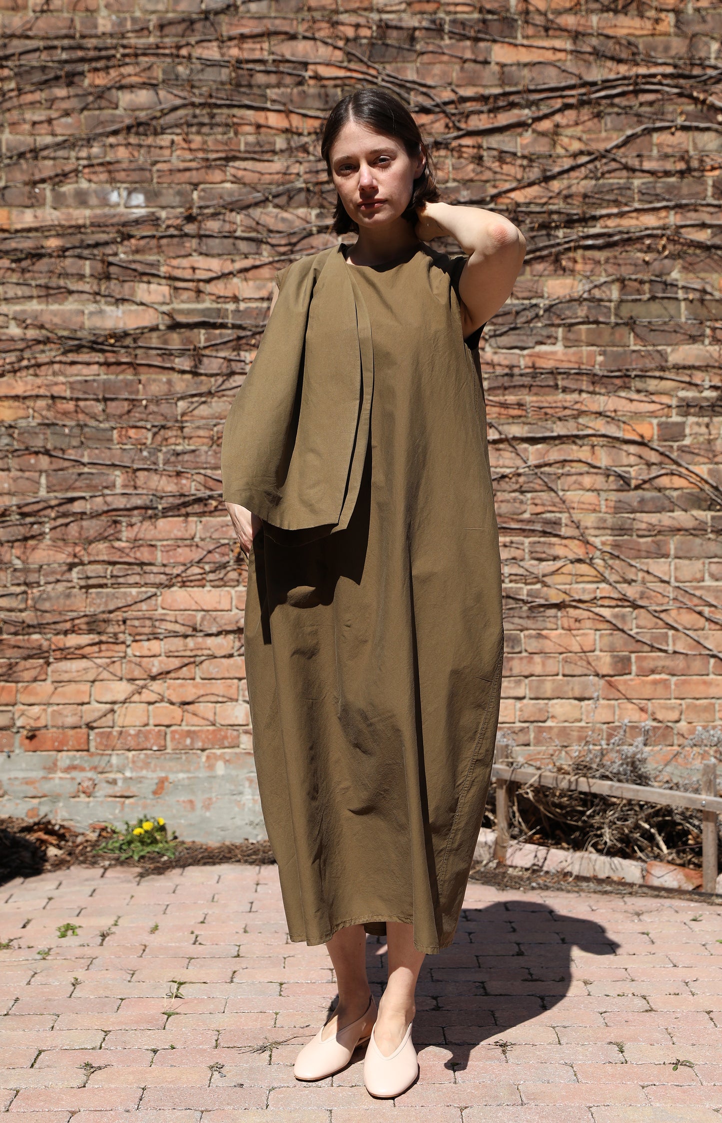 Bronzo Moss Poplin Dress