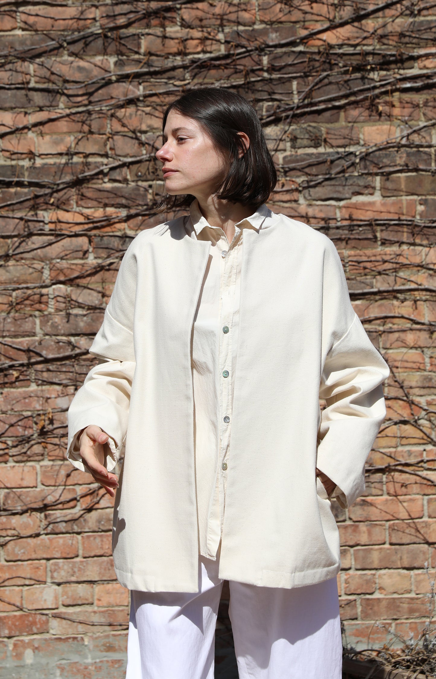 Ecru Ticca Cotton Jacket