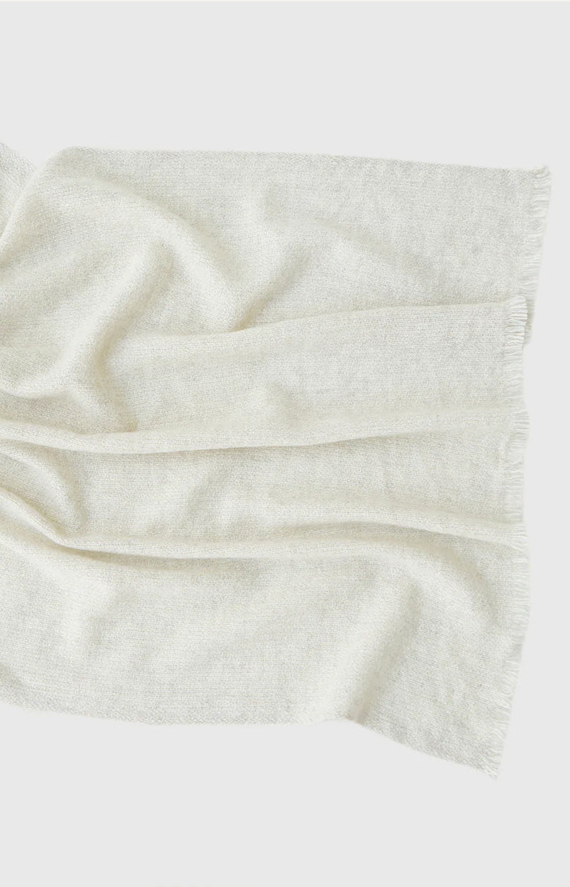 Natural Yak White Nomad Net Scarf