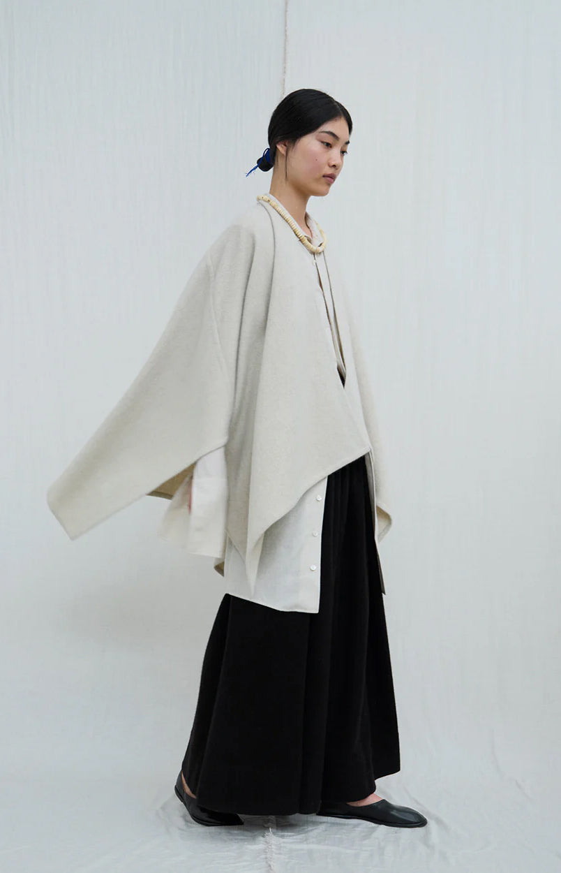 Natural Yak White Seamed Cape