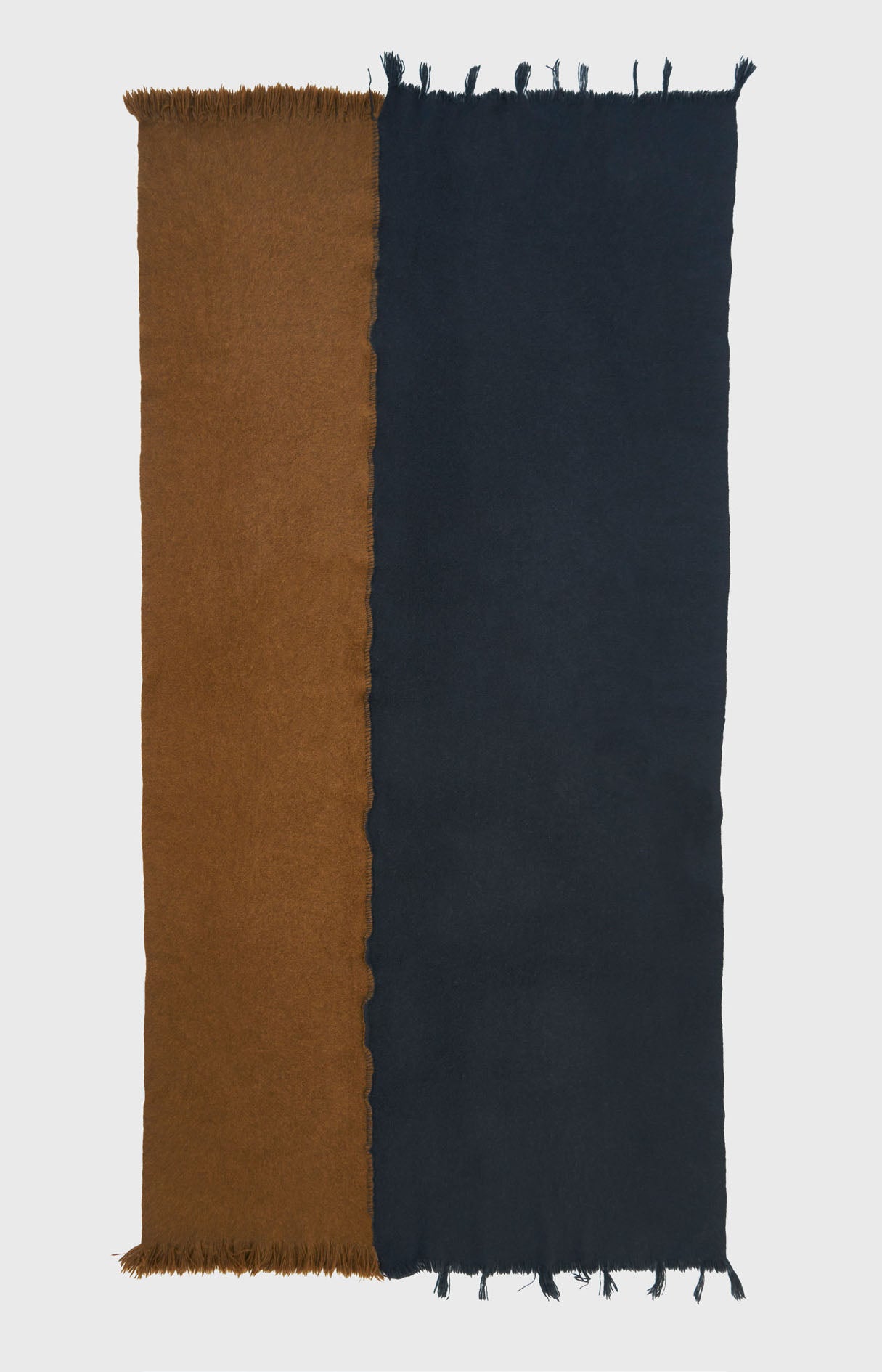 Wood Brown & Blue Nomad Dense Boiled Mount Blanket