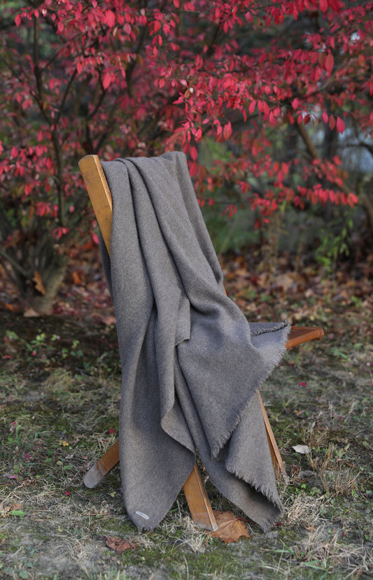 Natural Yak Grey Nomad Classic Throw