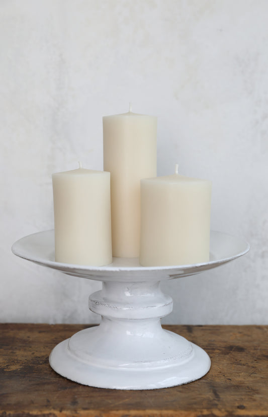 Cream Pillar Candle