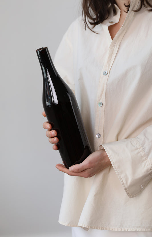 Maroon Pottery Bottle