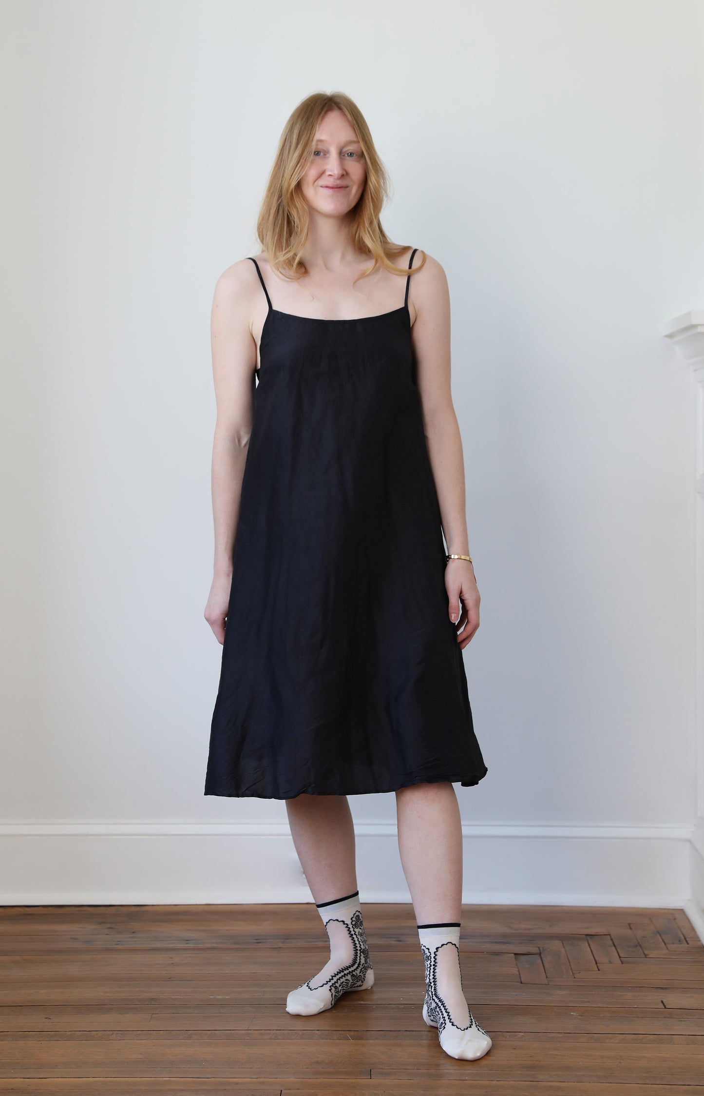 Black Silk Slip Dress