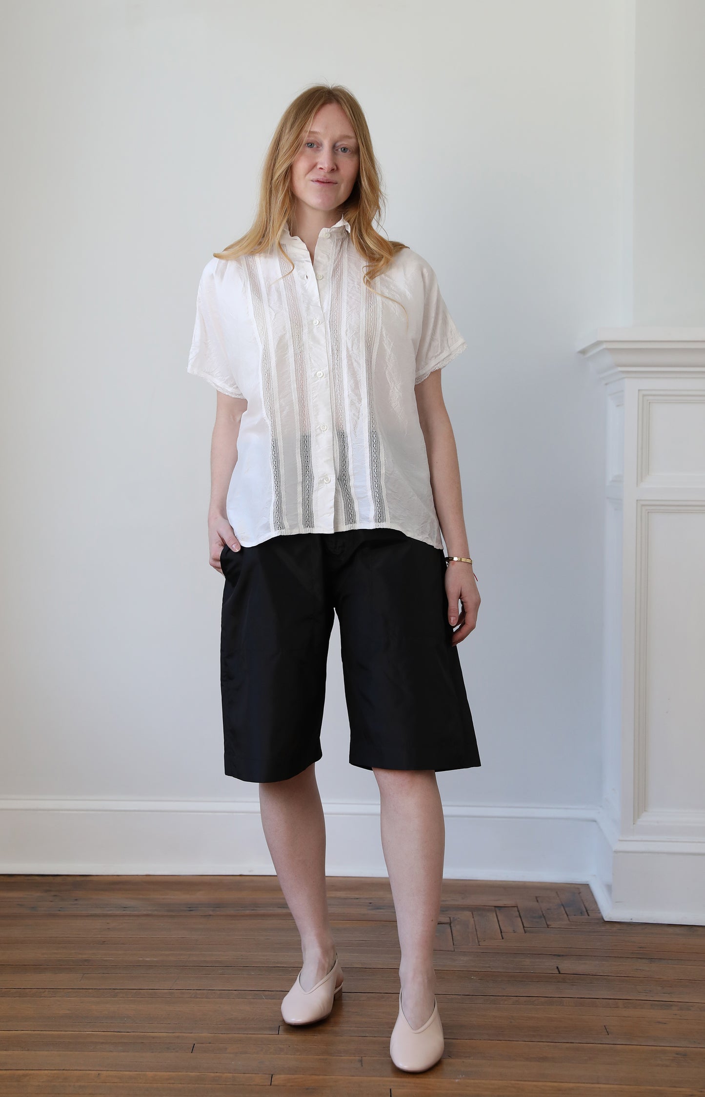 White Silk Shirt