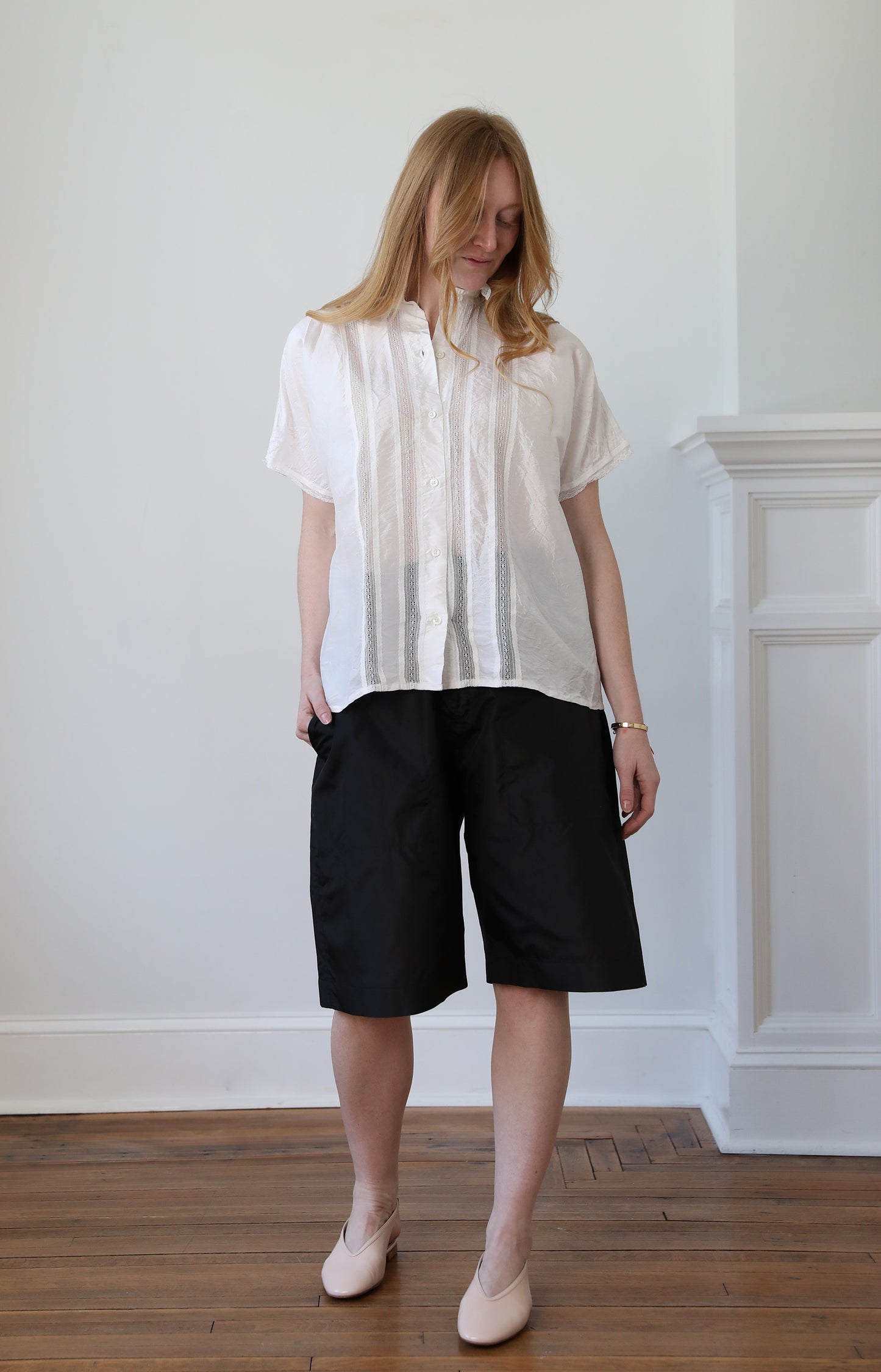 White Silk Shirt