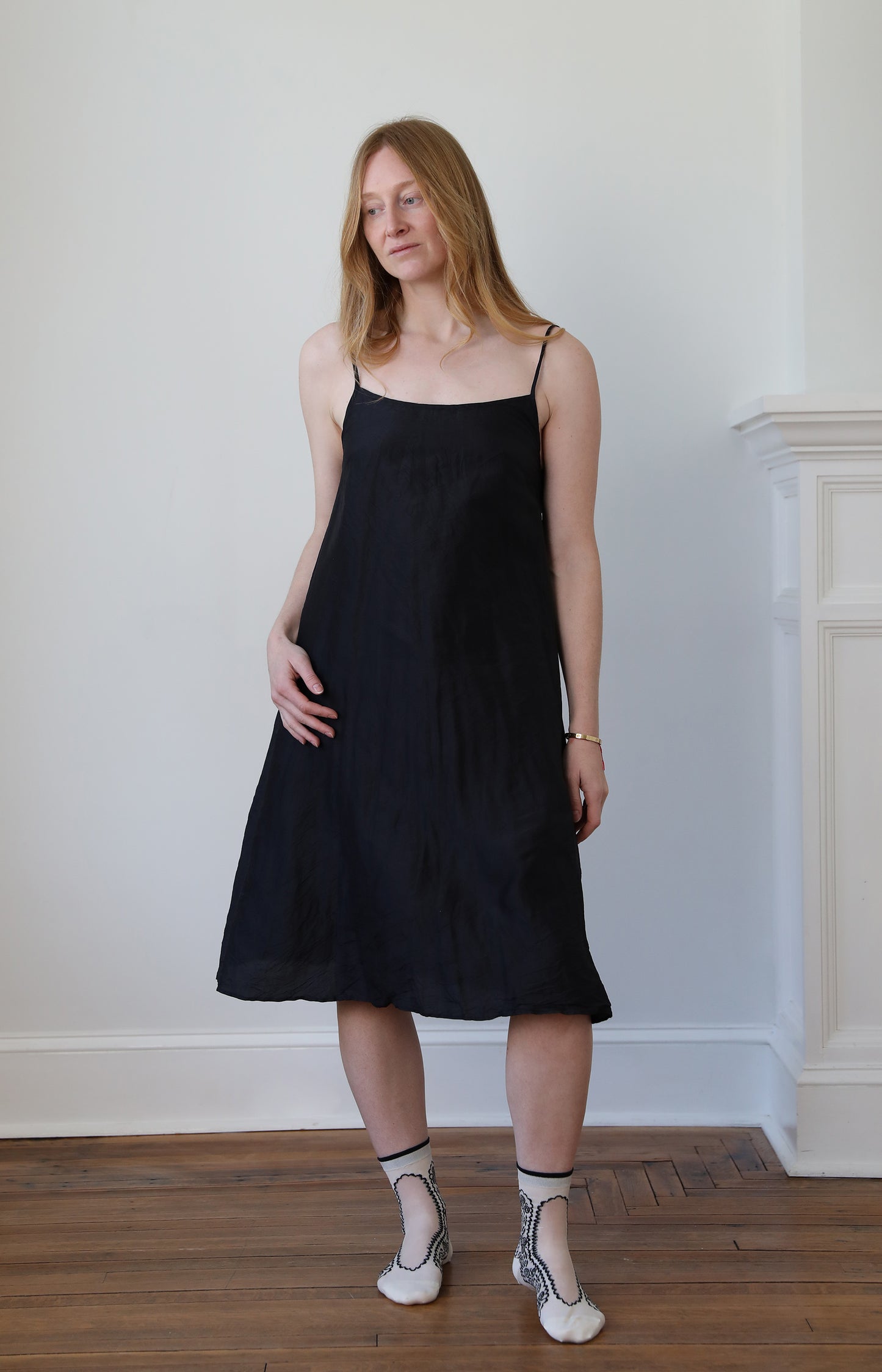 Black Silk Slip Dress