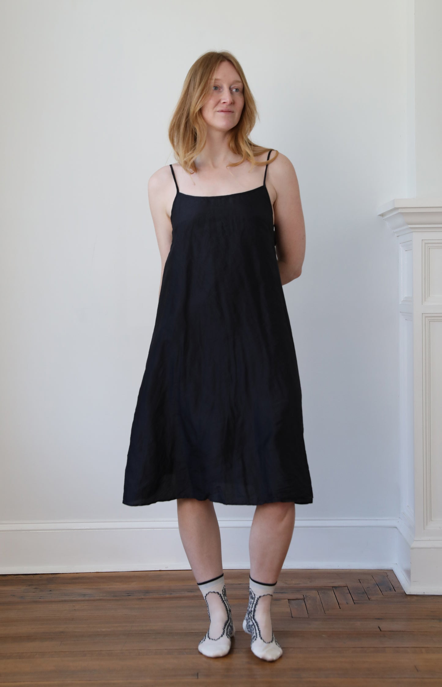 Black Silk Slip Dress
