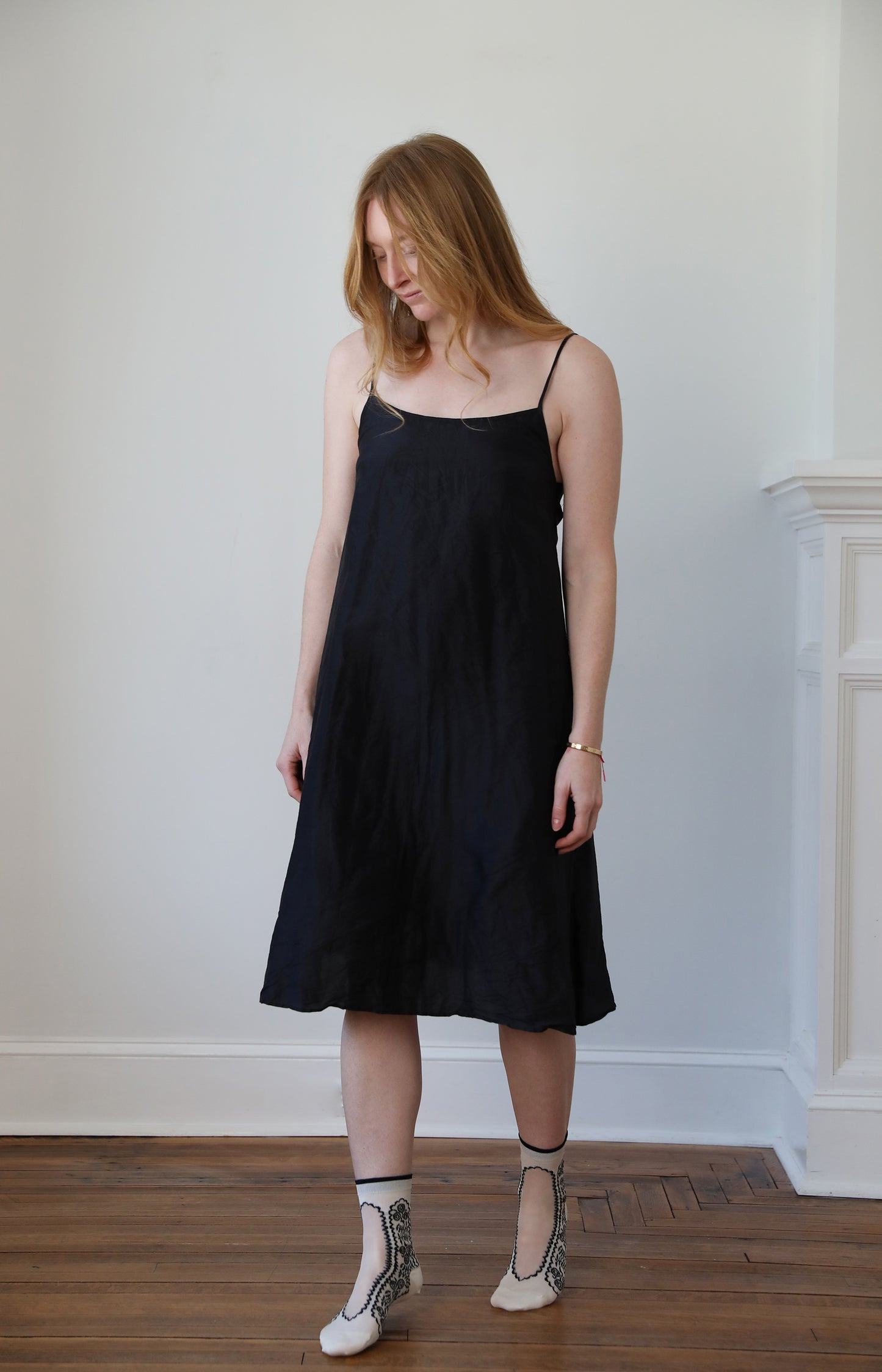 Black Silk Slip Dress